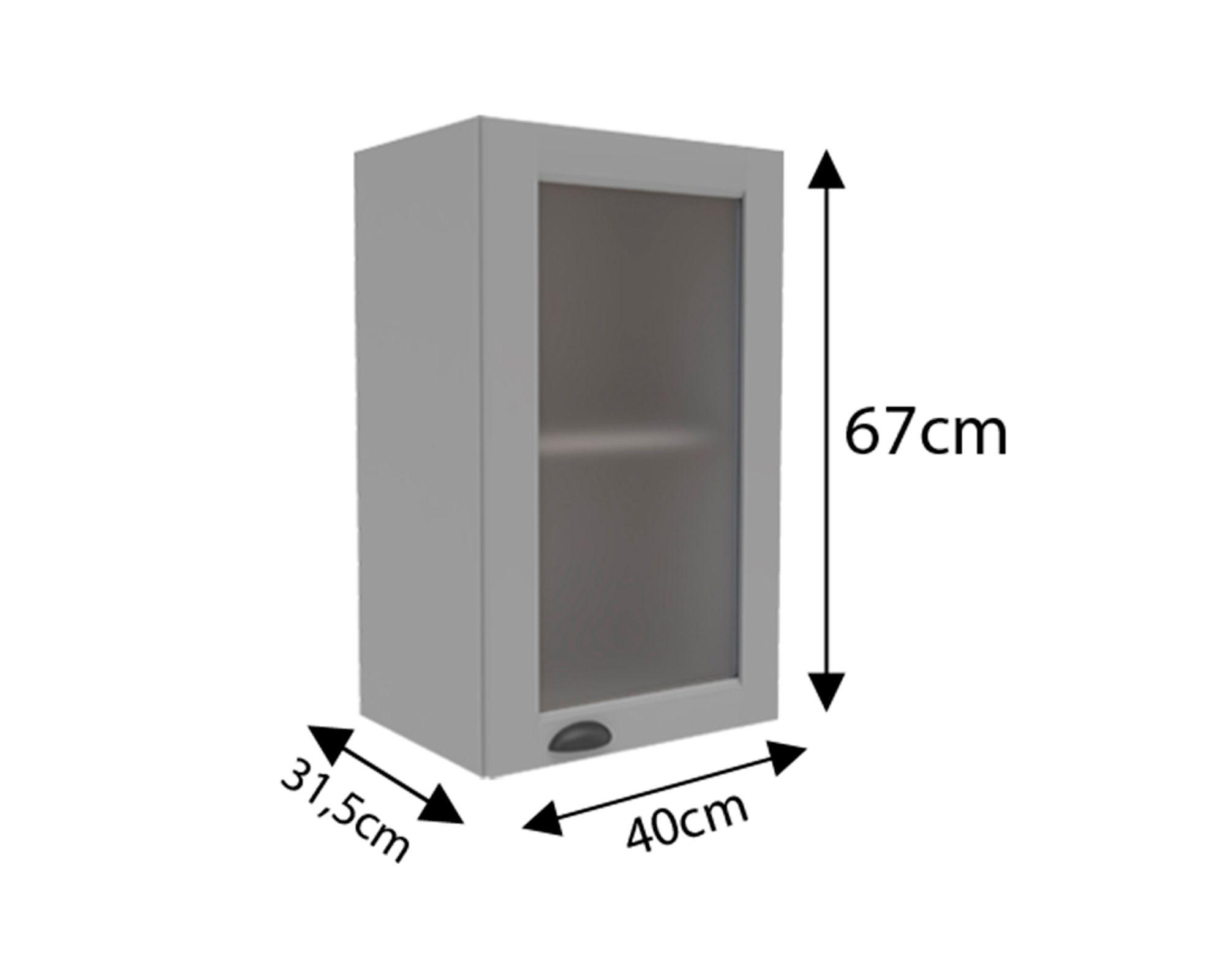 Mueble cocina mural 40 cm 1 puerta Premier gris-3