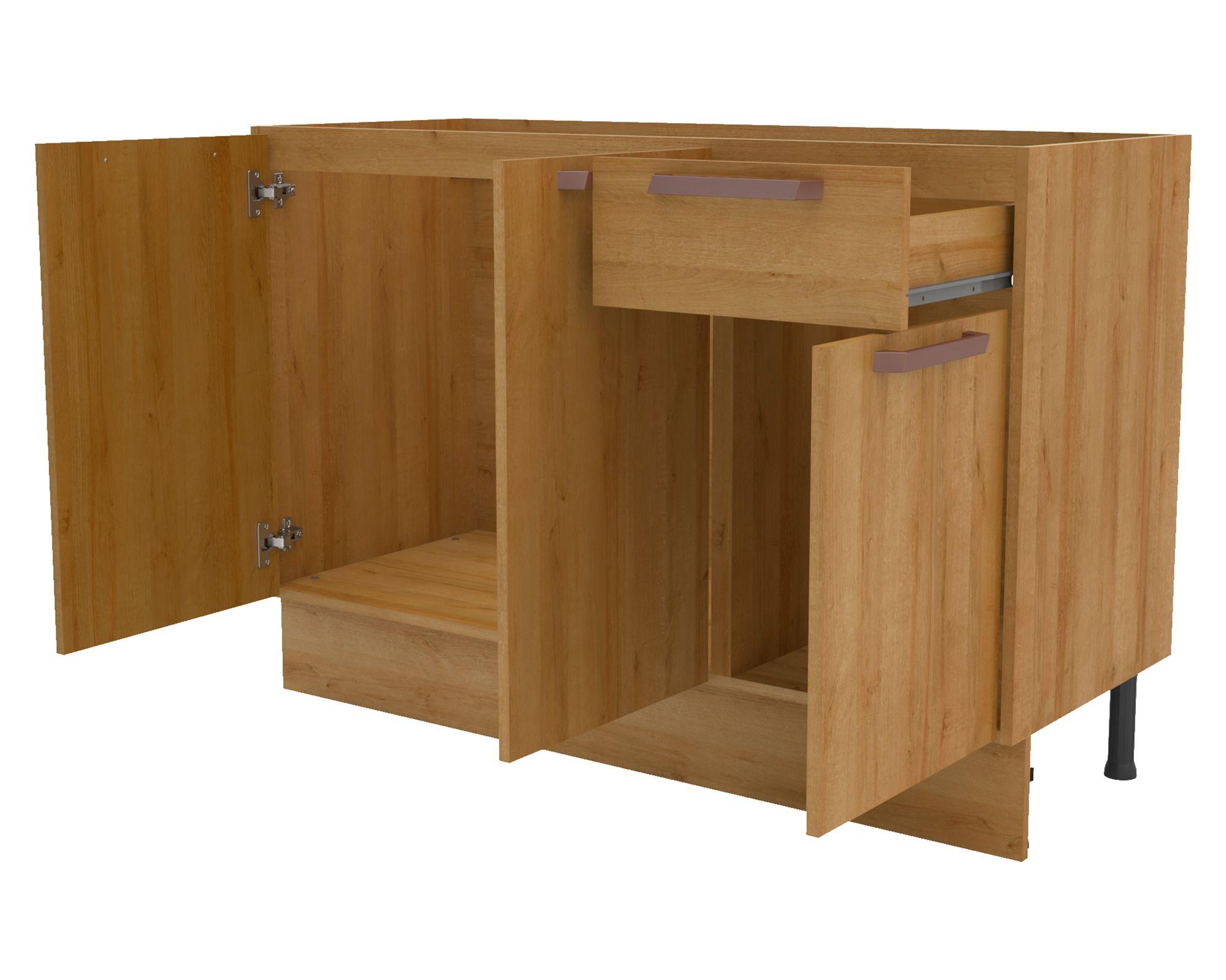 Mueble base cocina 120 cm 3 puertas 1 cajón Minerva Riviera-2
