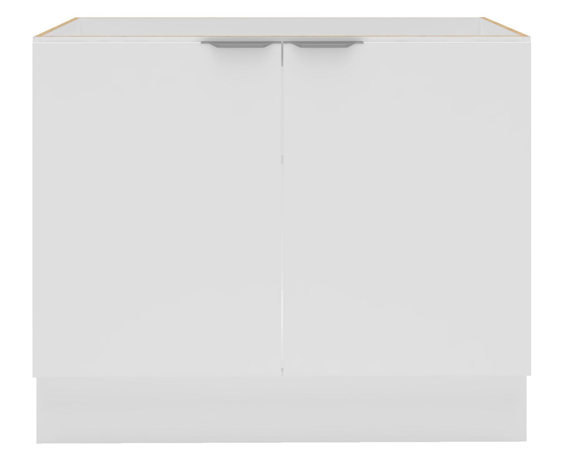 Mueble base cocina 100 cm 2 puertas Milano blanco-0