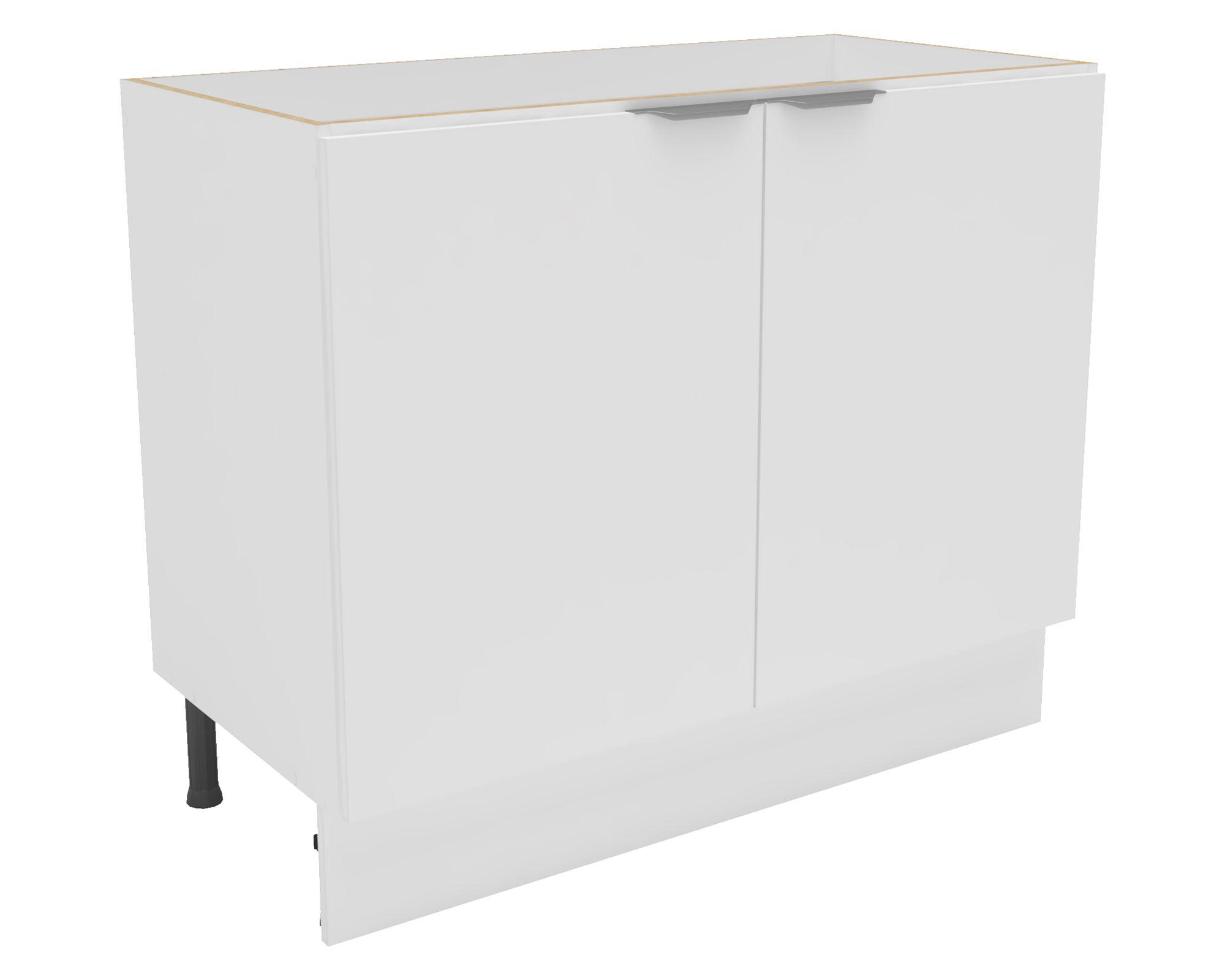 Mueble base cocina 100 cm 2 puertas Milano blanco-1