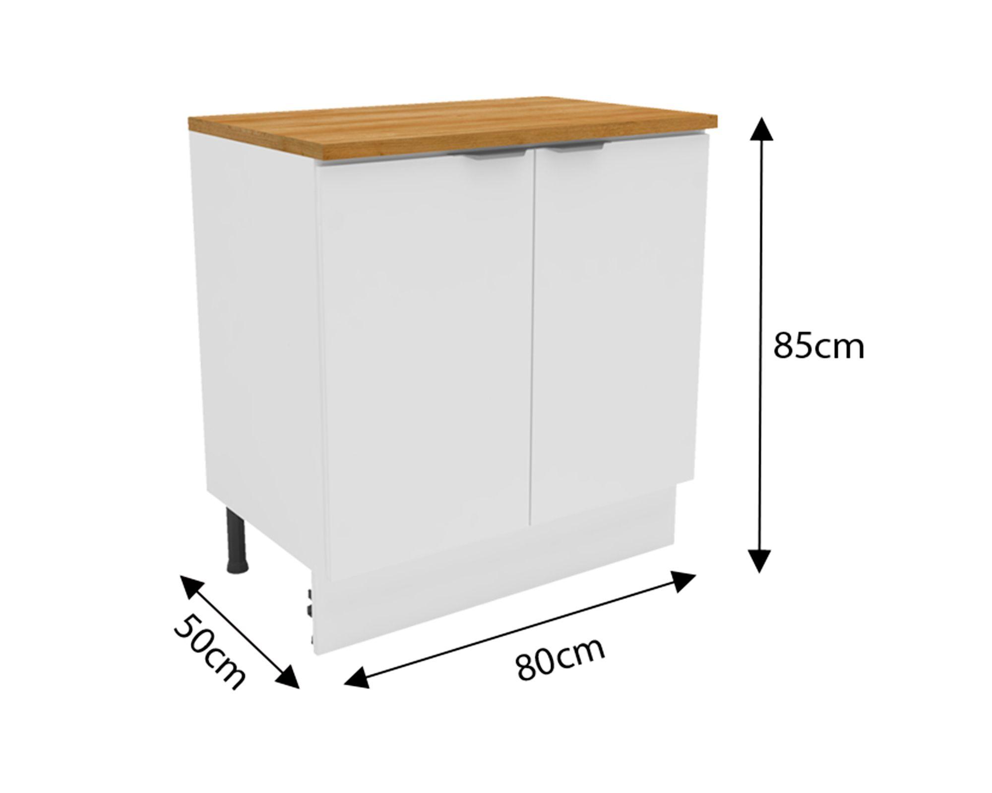 Mueble base cocina 80 cm 2 puertas Milano-3