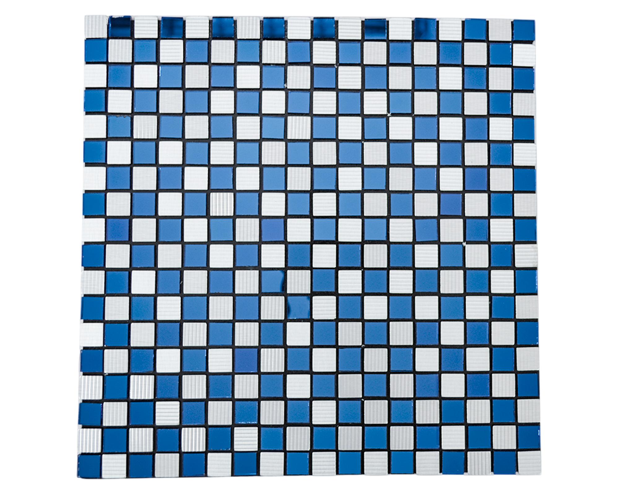 Mosaico autoinstalable 30x30 cm Deep Blue aluminio/azul-0