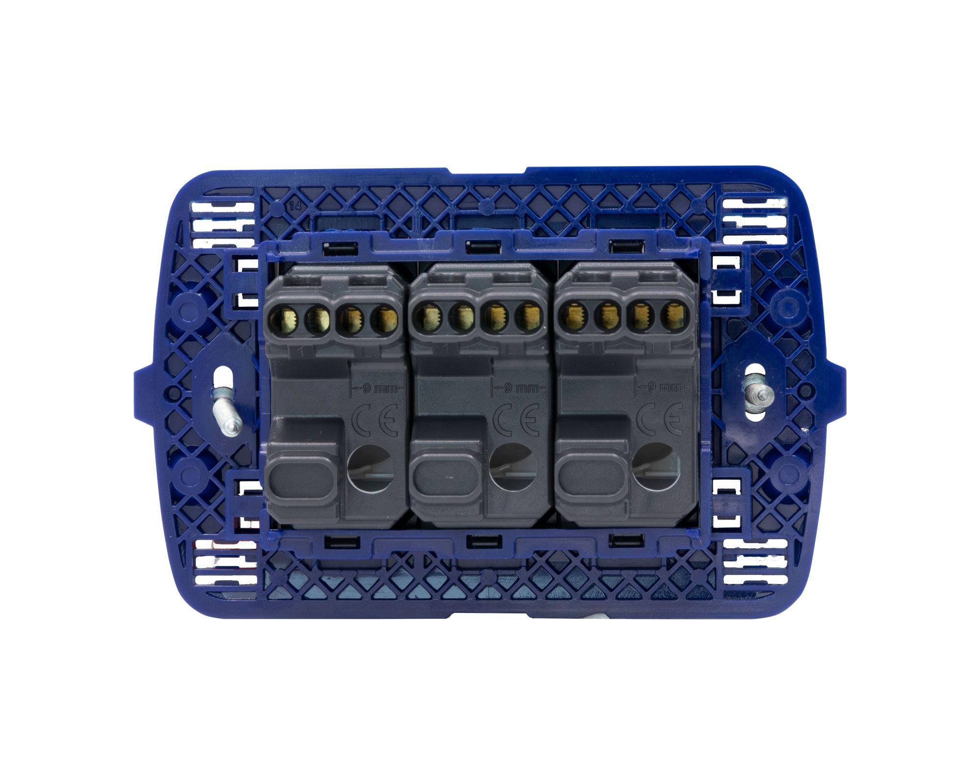 Interruptor 16A semi armado Tech gris-1