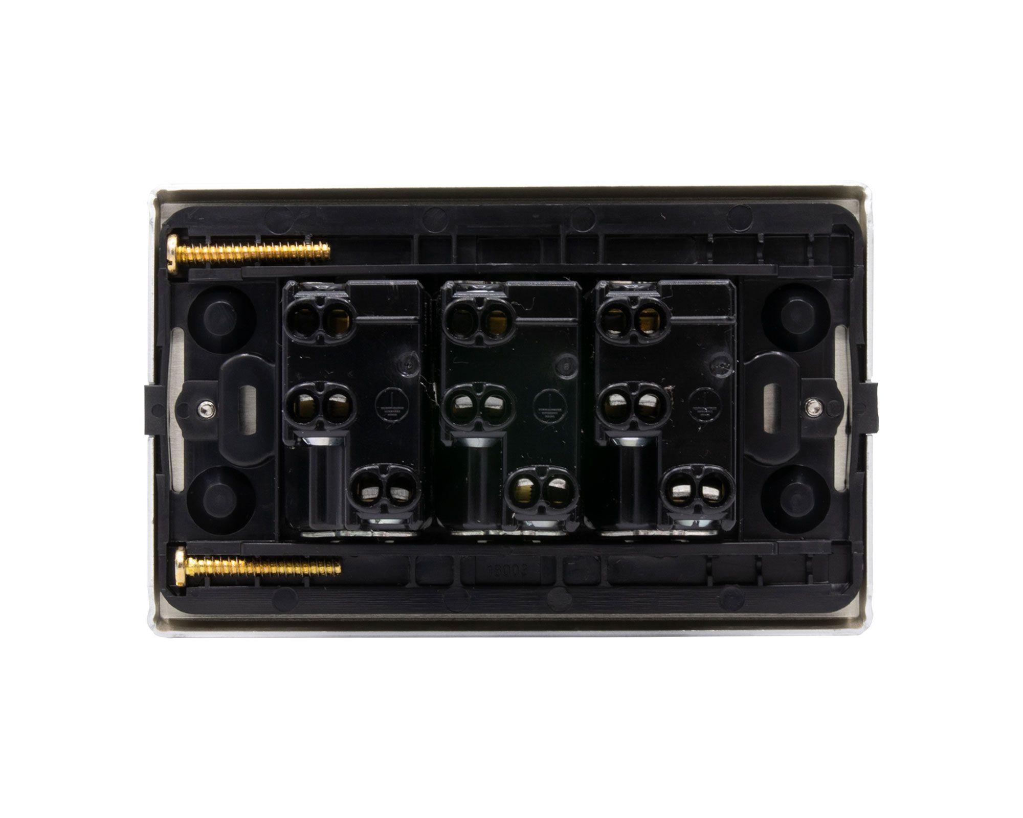 Toma triple 10-16A armado Magic amarillo-1