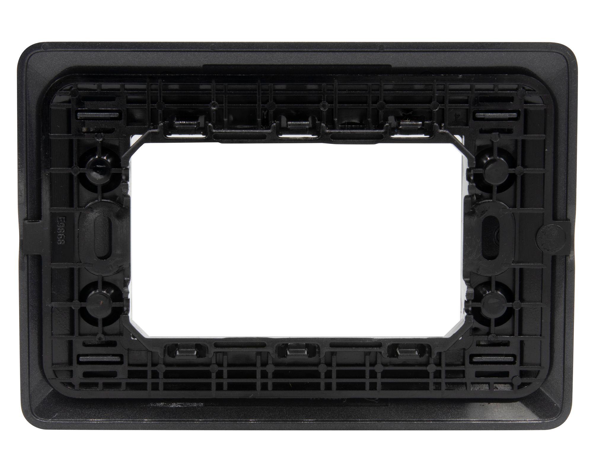 Placa Hierro 3 modulos Matix gris-1