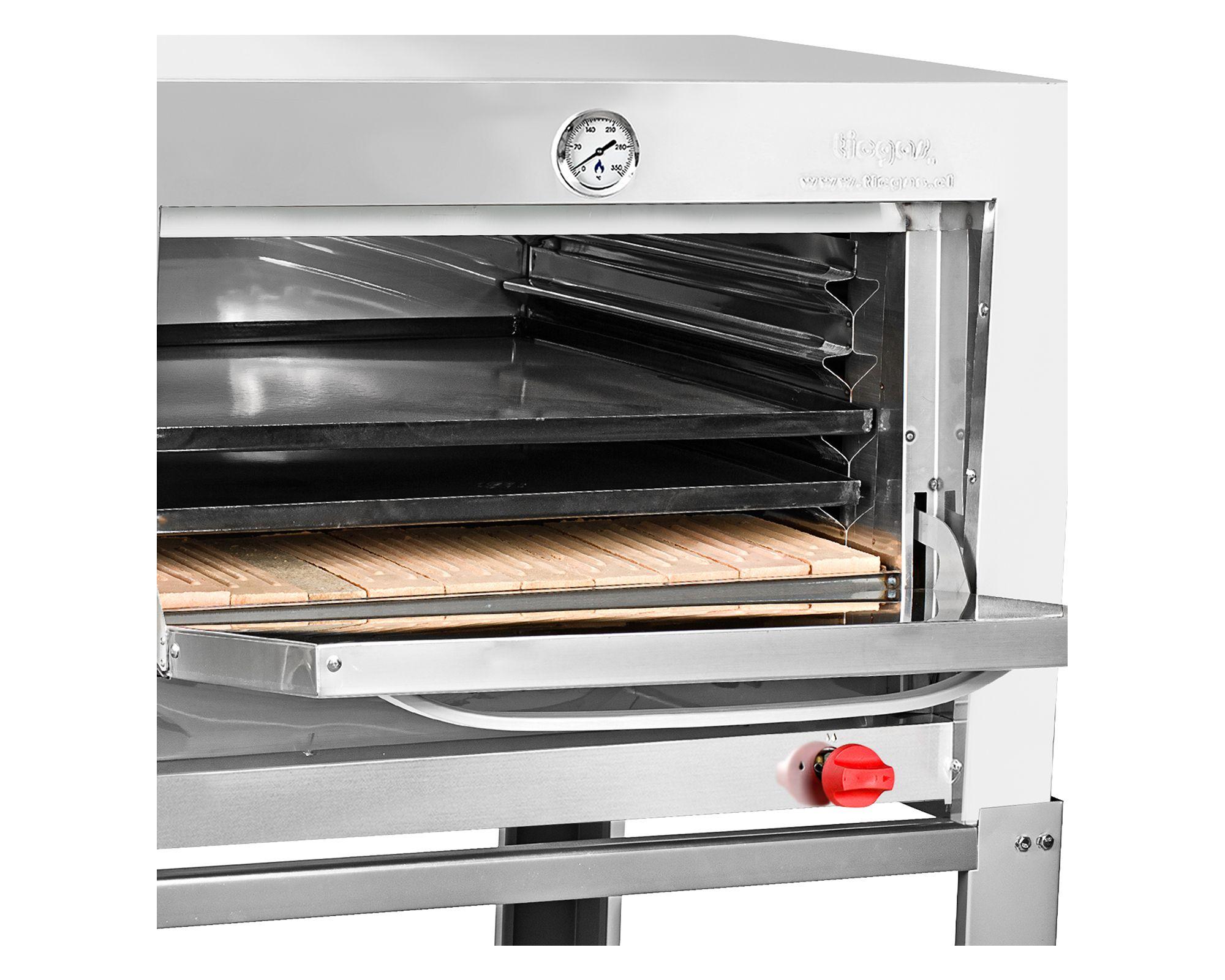 Horno 1 cámara inox. semi industrial 58x65 gas licuado-2