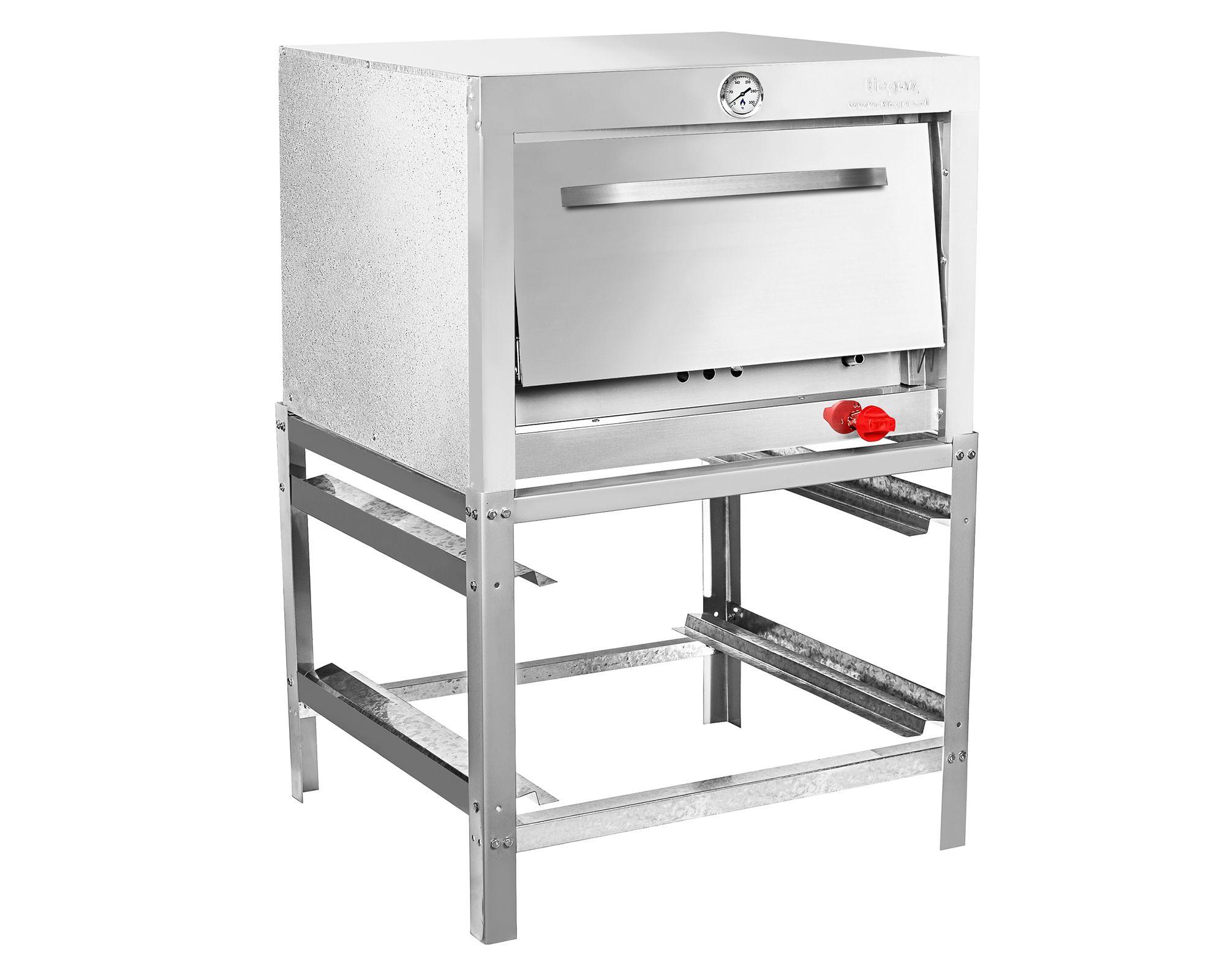 Horno 1 cámara inox. semi industrial 58x65 gas natural-4