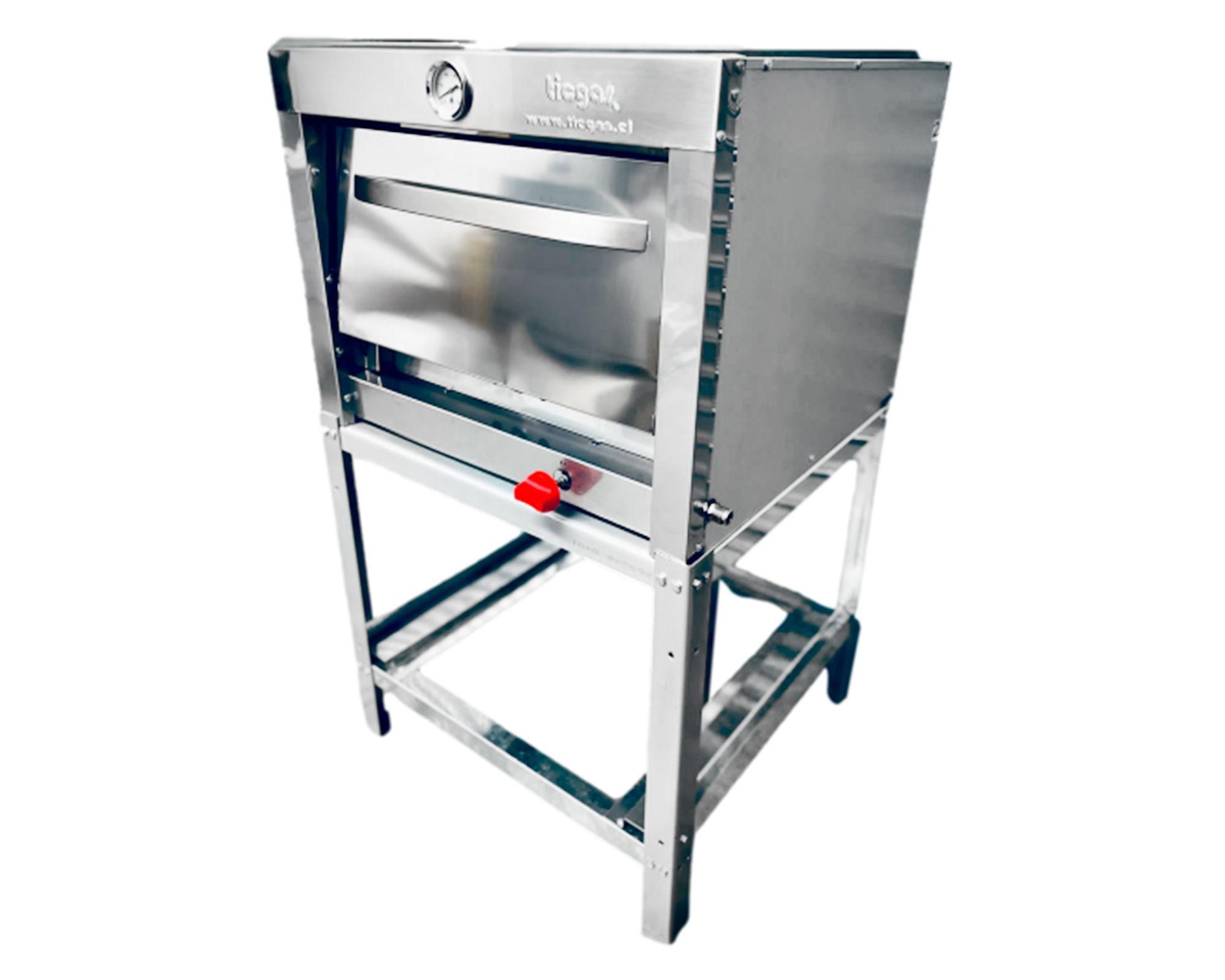 Horno semi industrial 1 cámara gas licuado gris-1