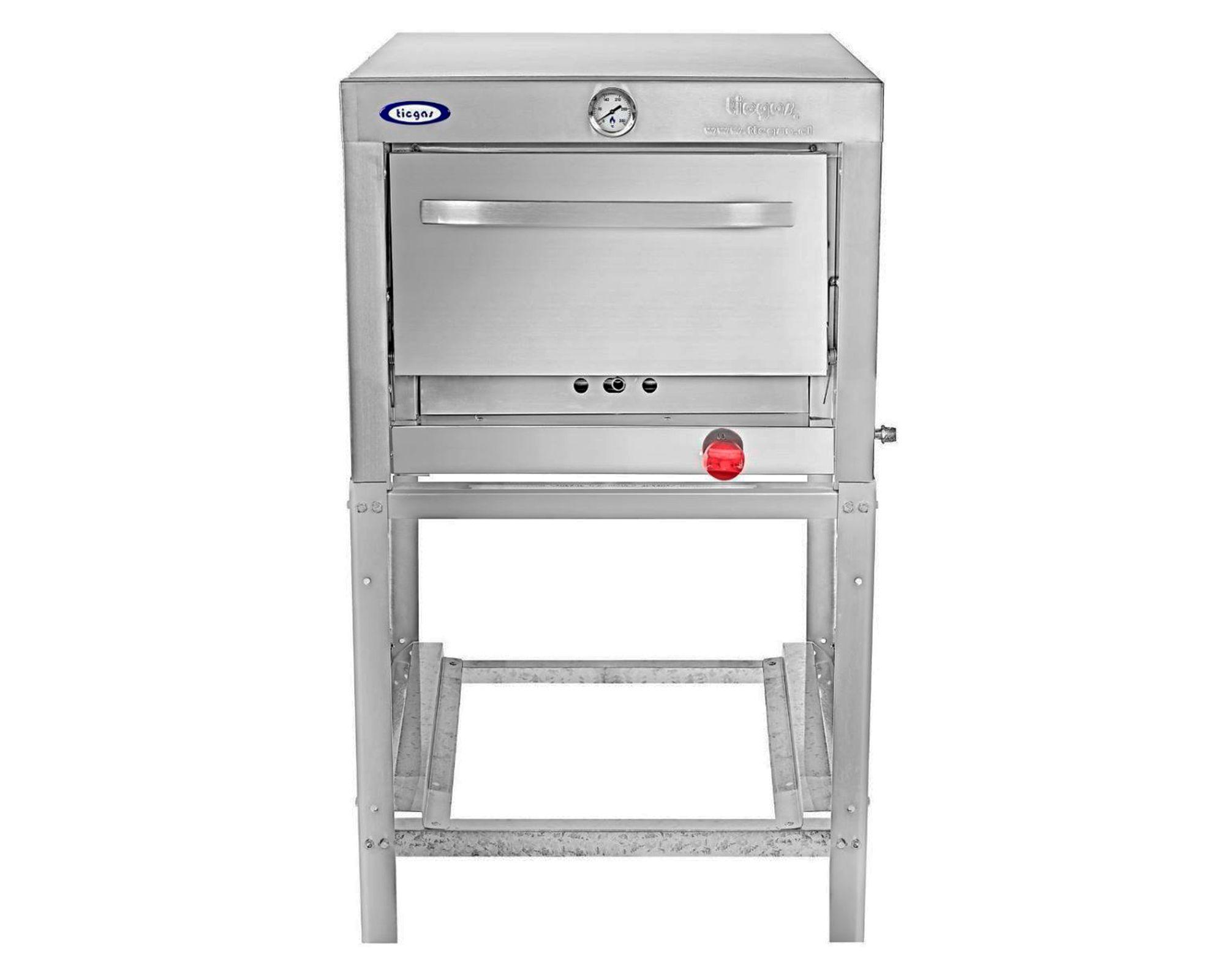 Horno semi industrial 1 cámara gas licuado gris-0