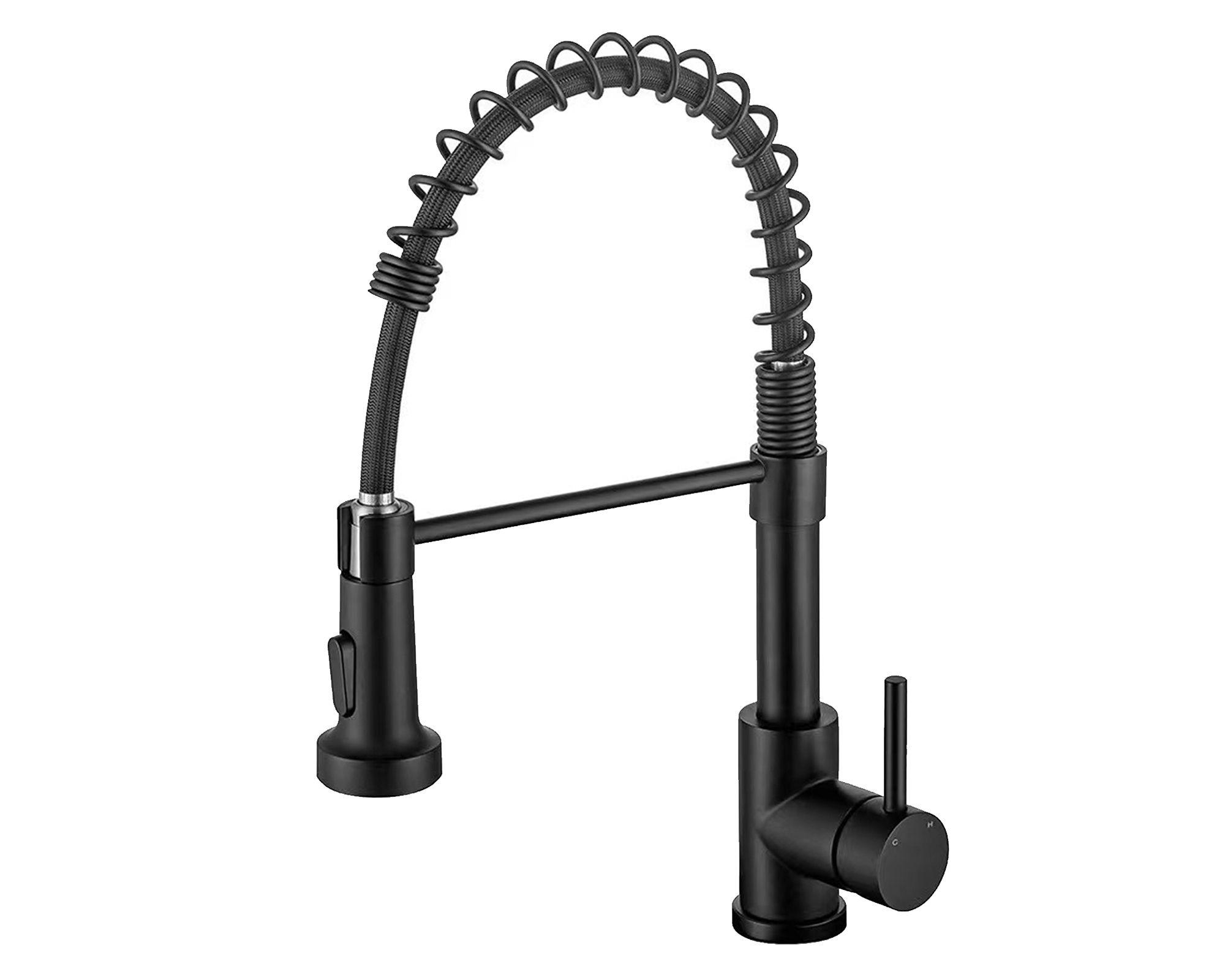 Monomandos lavaplatos Gourmet negro mate-0