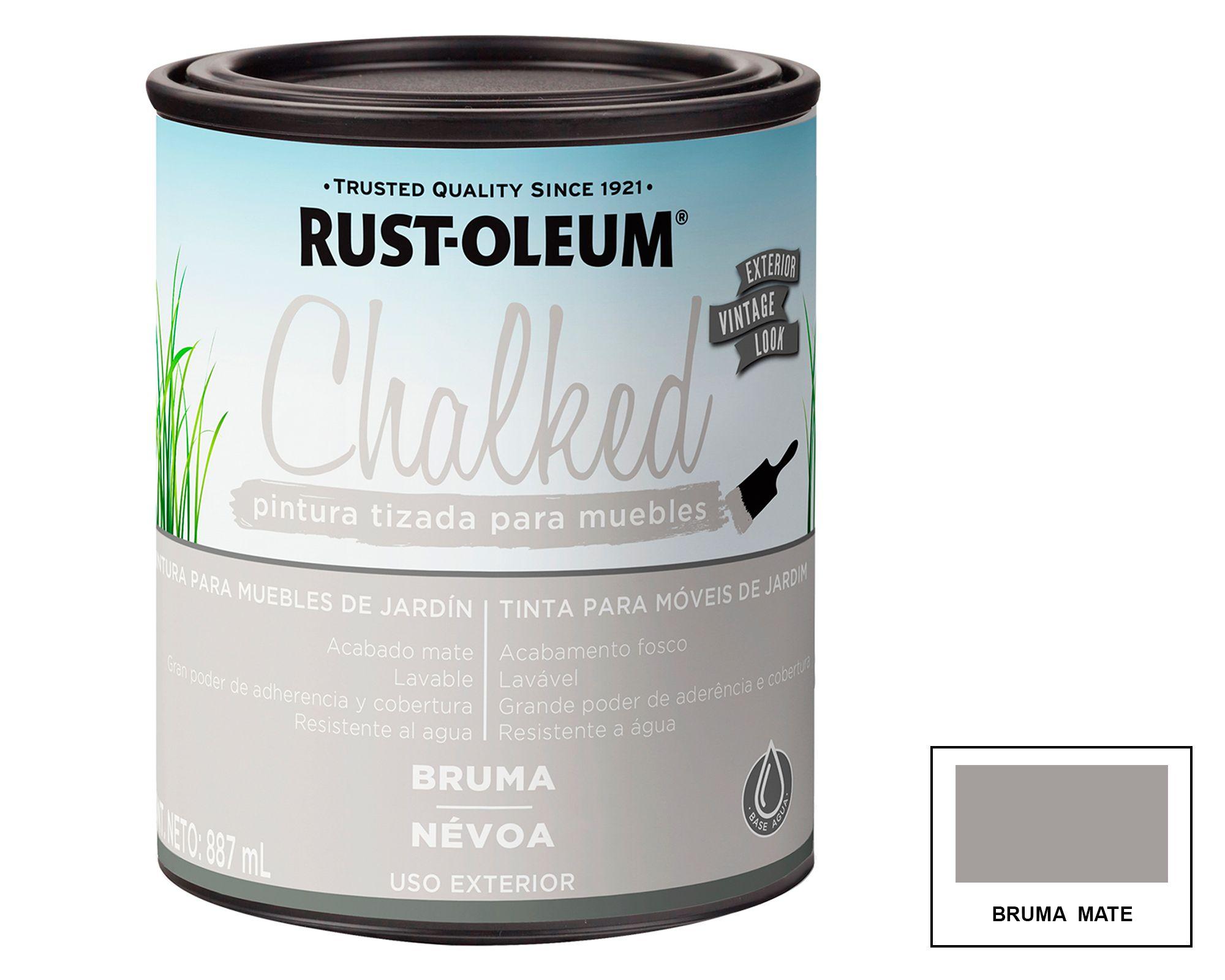 Pintura tizada exterior base agua 887 ml Chalked Interior bruma mate-0