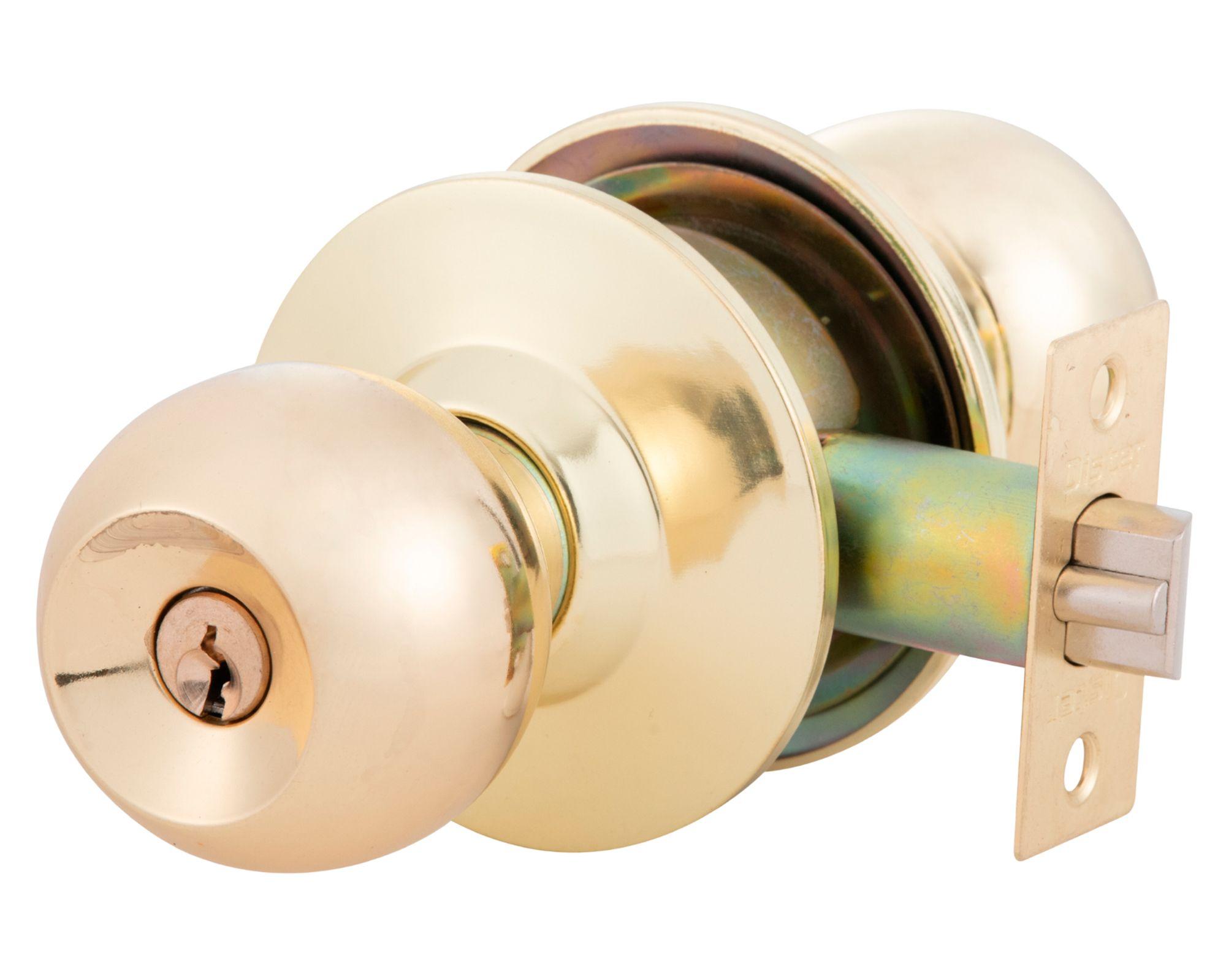 Cerradura dormitorio Cilíndrica 101 bronce pulido-0