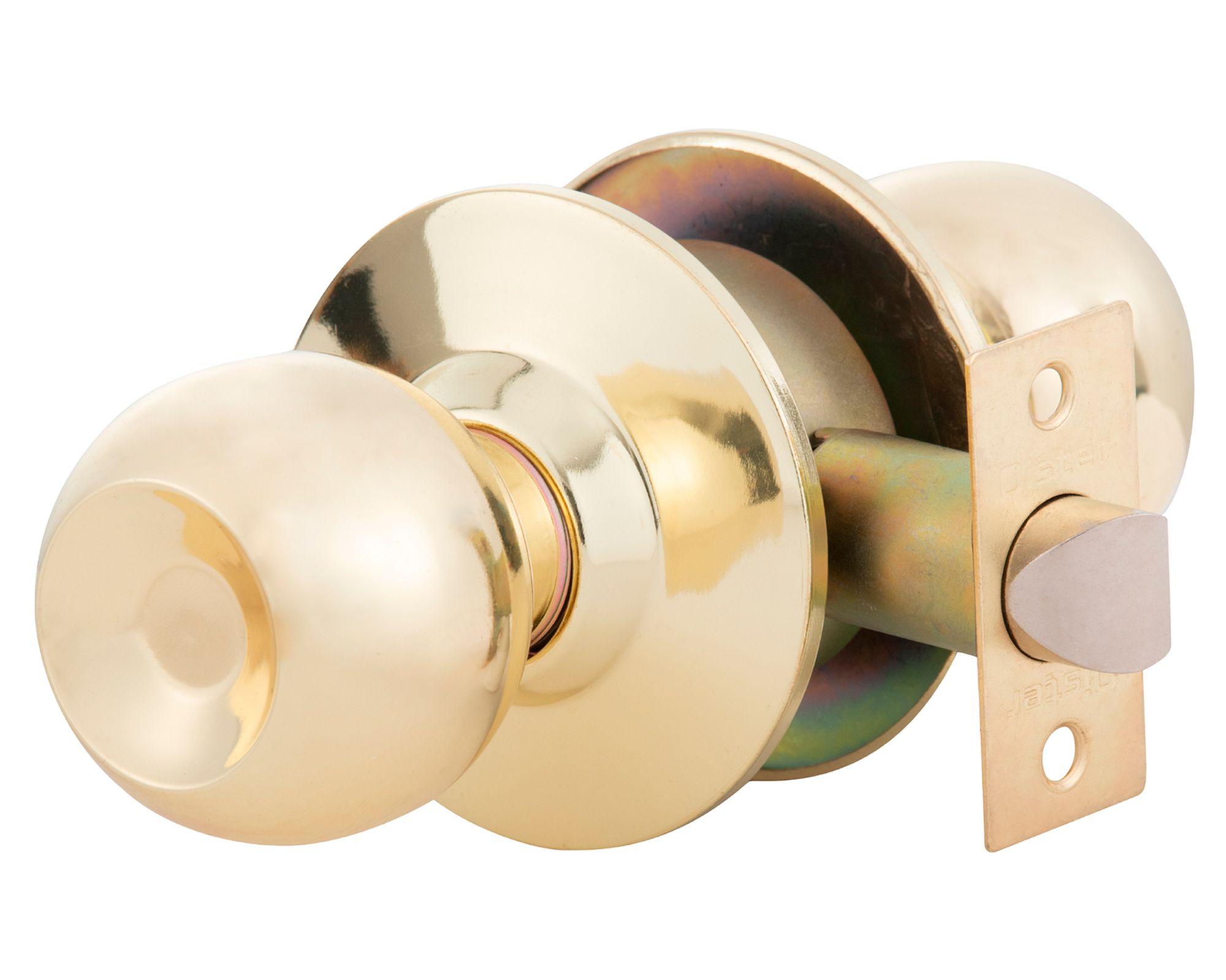 Cerradura dormitorio Cilíndrica 101 bronce pulido-1