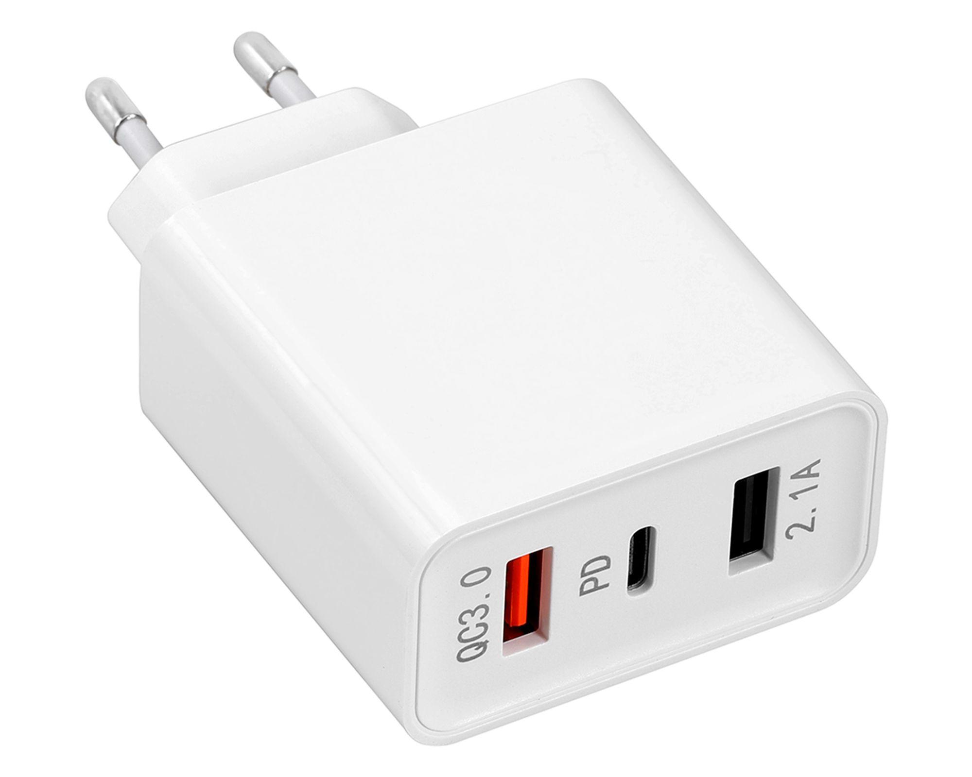 Cargador certificado de carga rápida Tipo C blanco-1