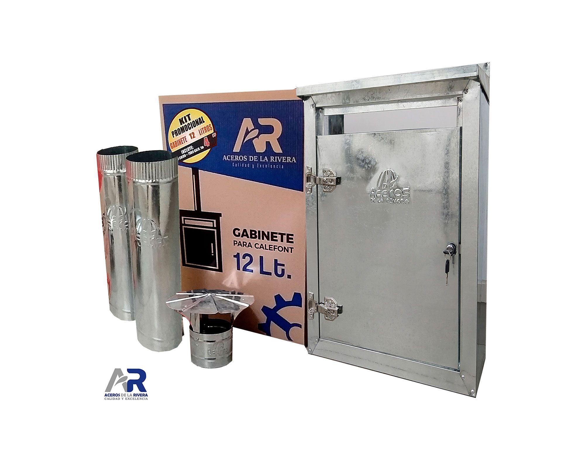 Gabinete 12 litros + Tubo + Gorro chino 4.5" gris-0