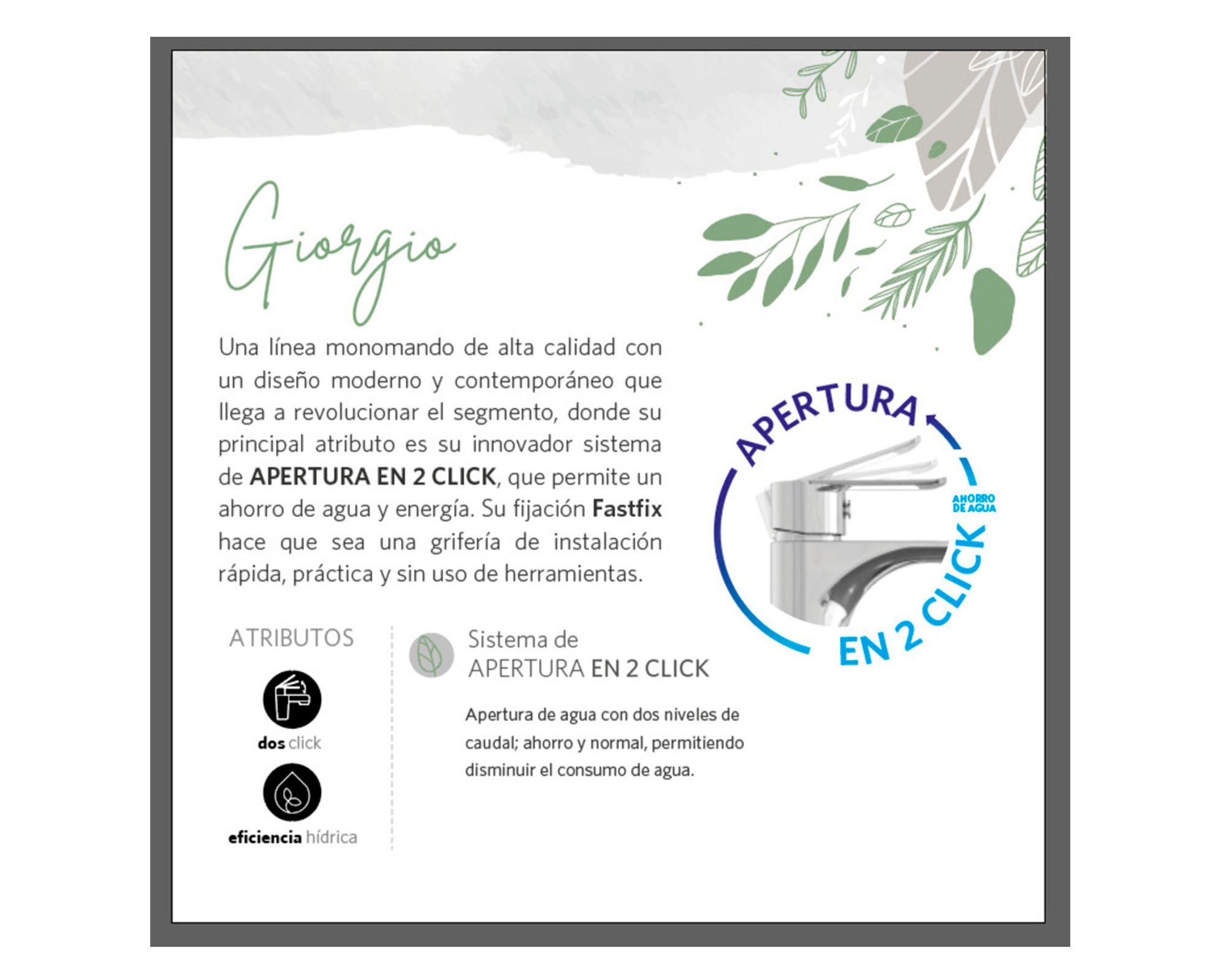 Monomando lavatorio Giorgio cromo-5