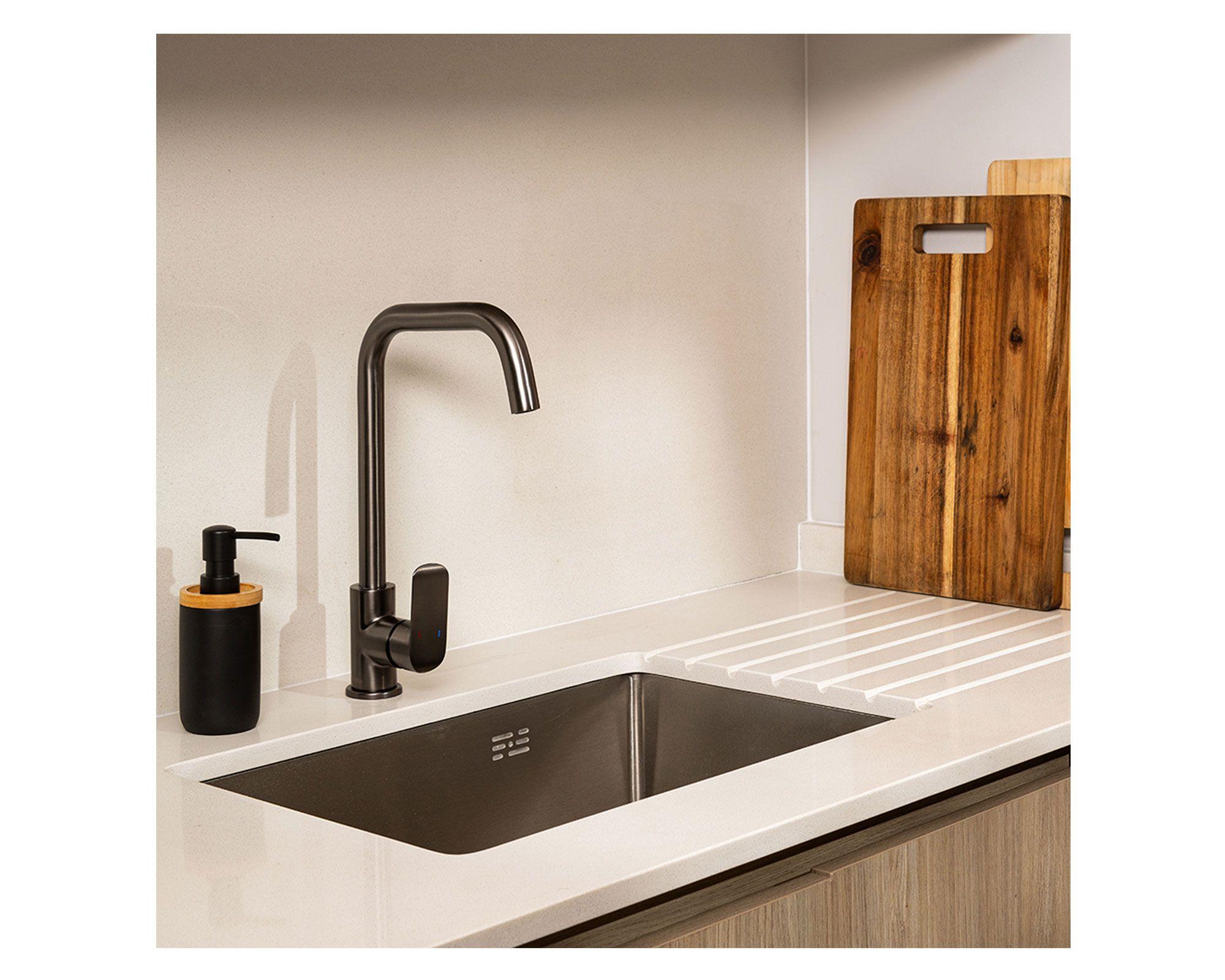 Monomando lavaplatos Priego grafito austral-4