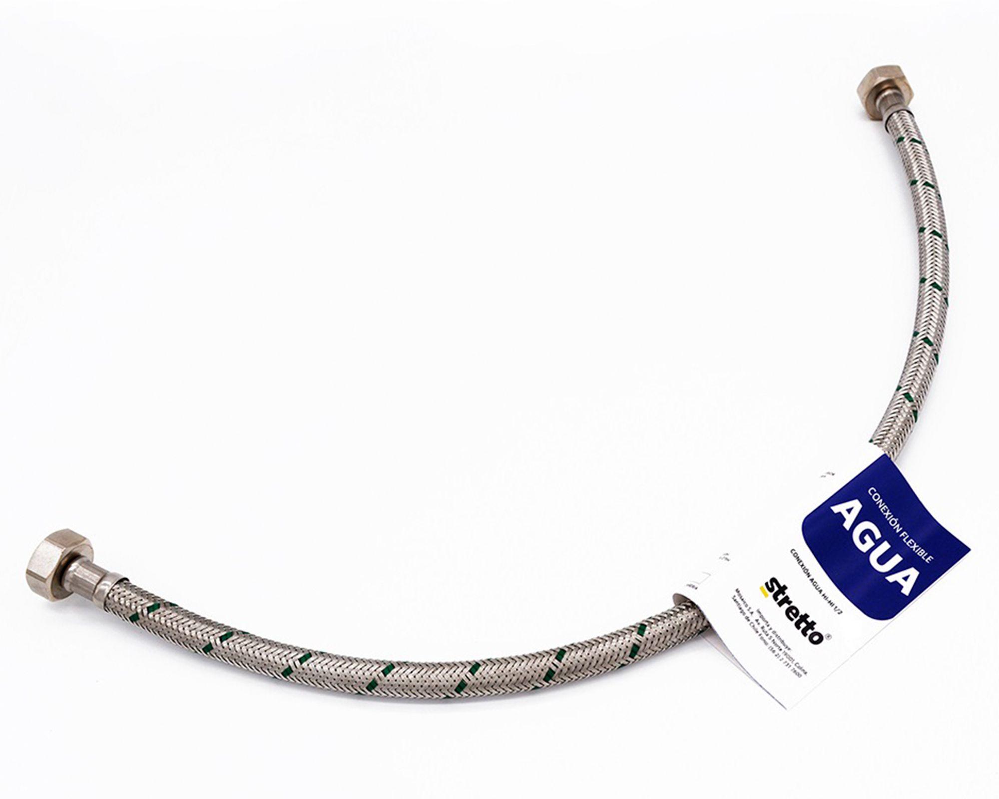 Flexible agua calefón metálico HI-HI 1/2'' 40 cm-0