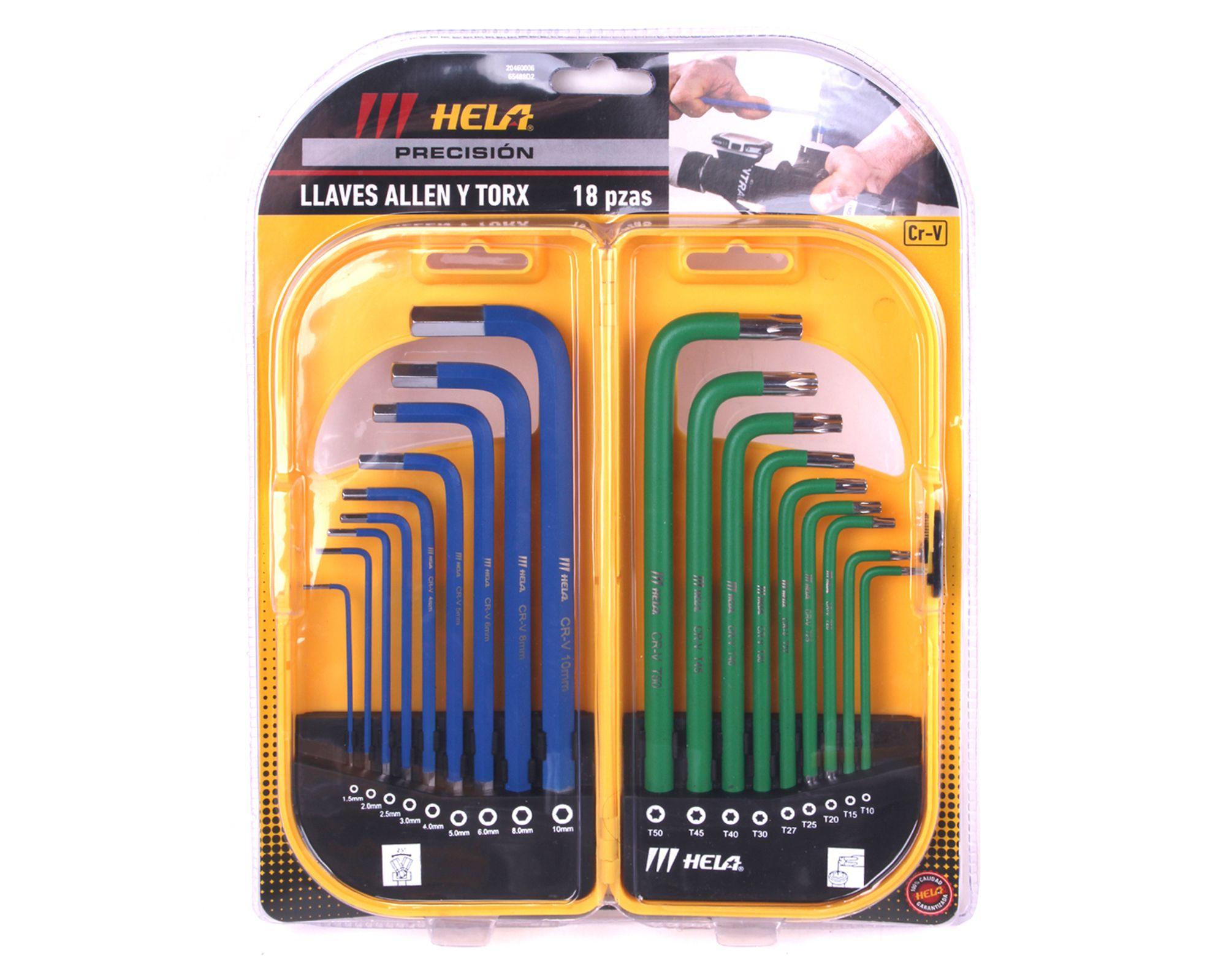 Llave allen + 18 piezas tornillos amarillo-3