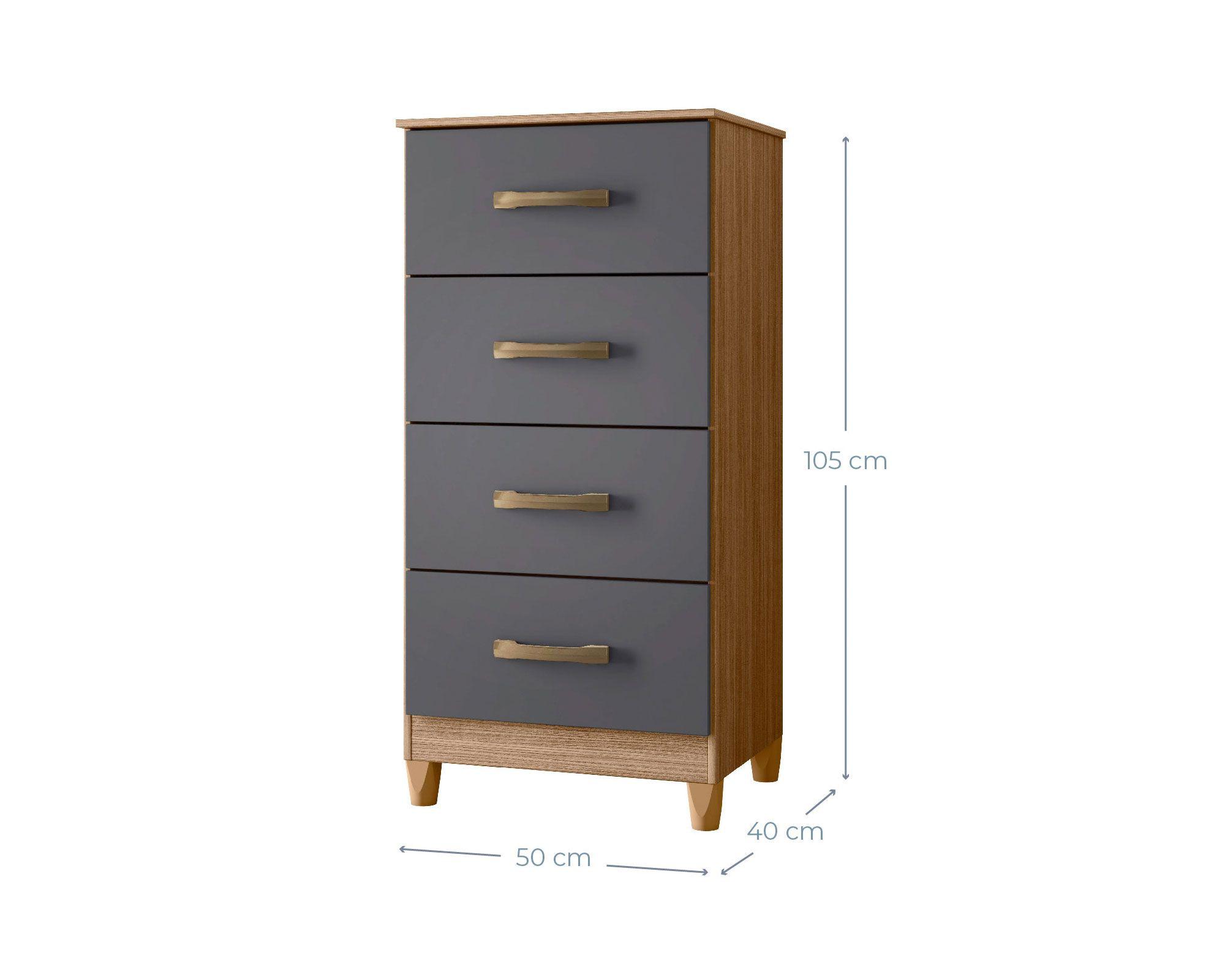 Cómoda 4 cajones Mobi gris-2