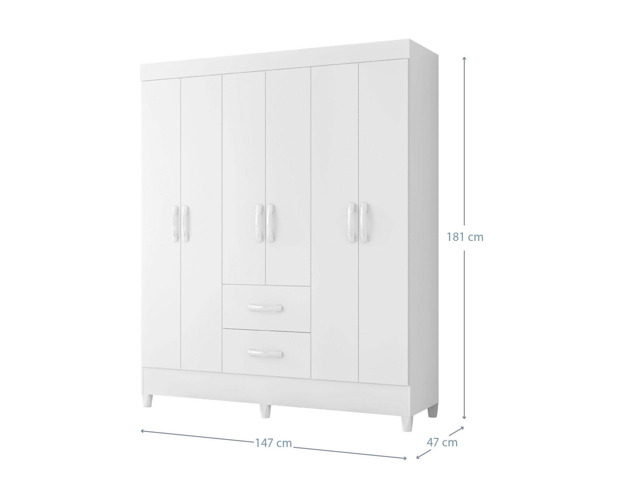 Clóset 6 puertas Mobi blanco-3