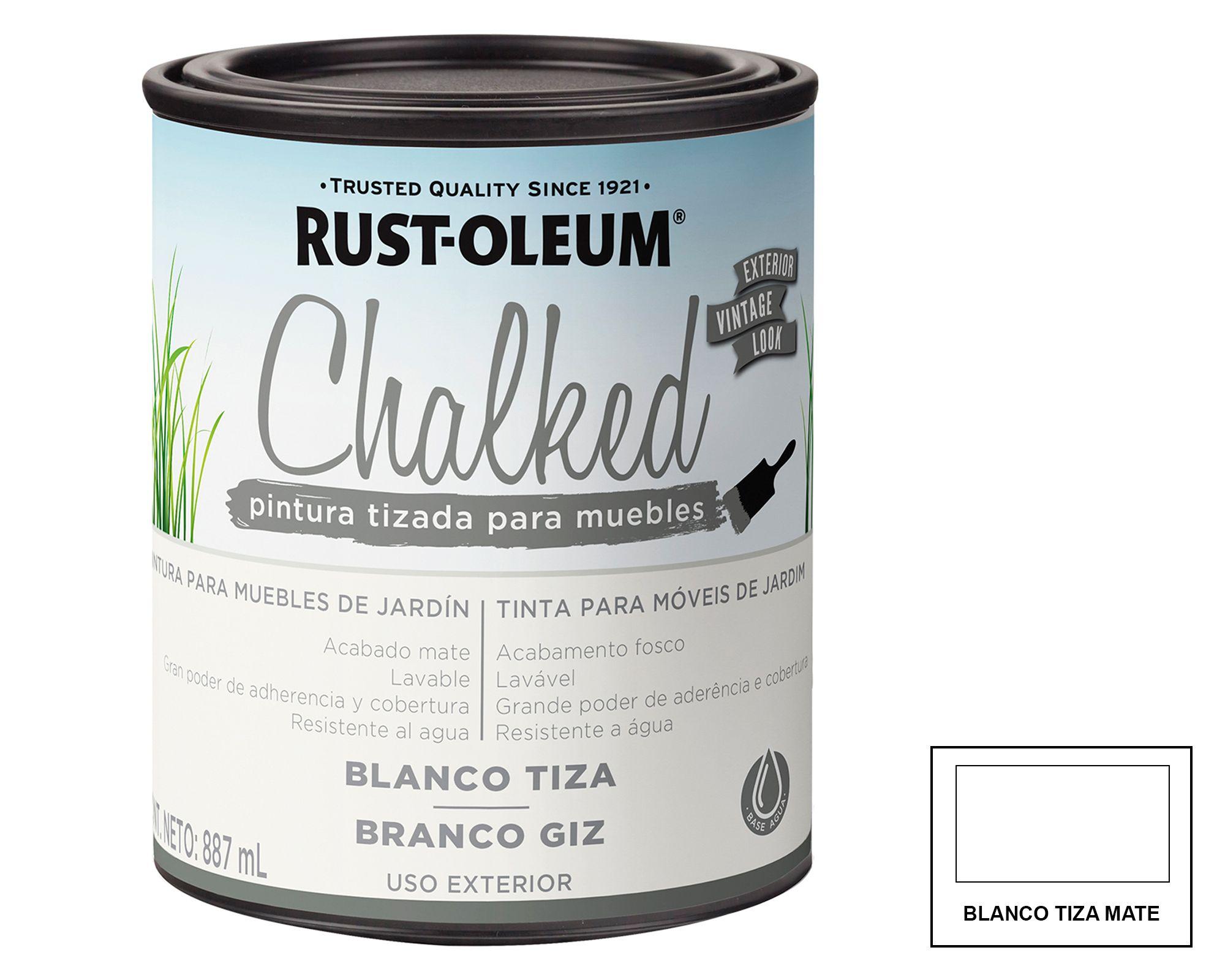 Pintura tizada exterior base agua 887 ml Chalked Exterior blanco mate-0