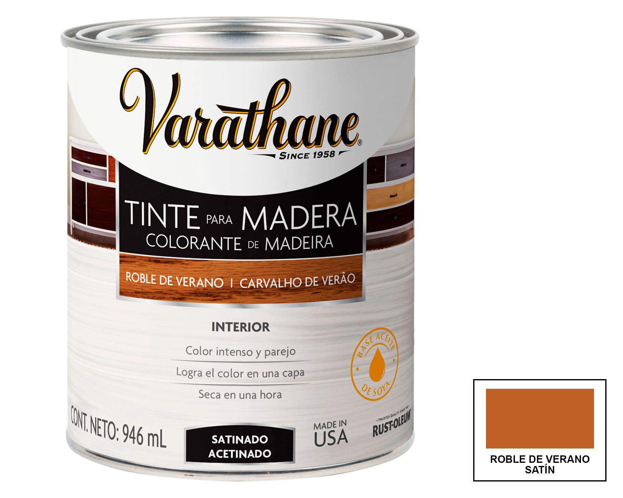 Tinte para madera 946 ml Varathane roble de verano satín-0