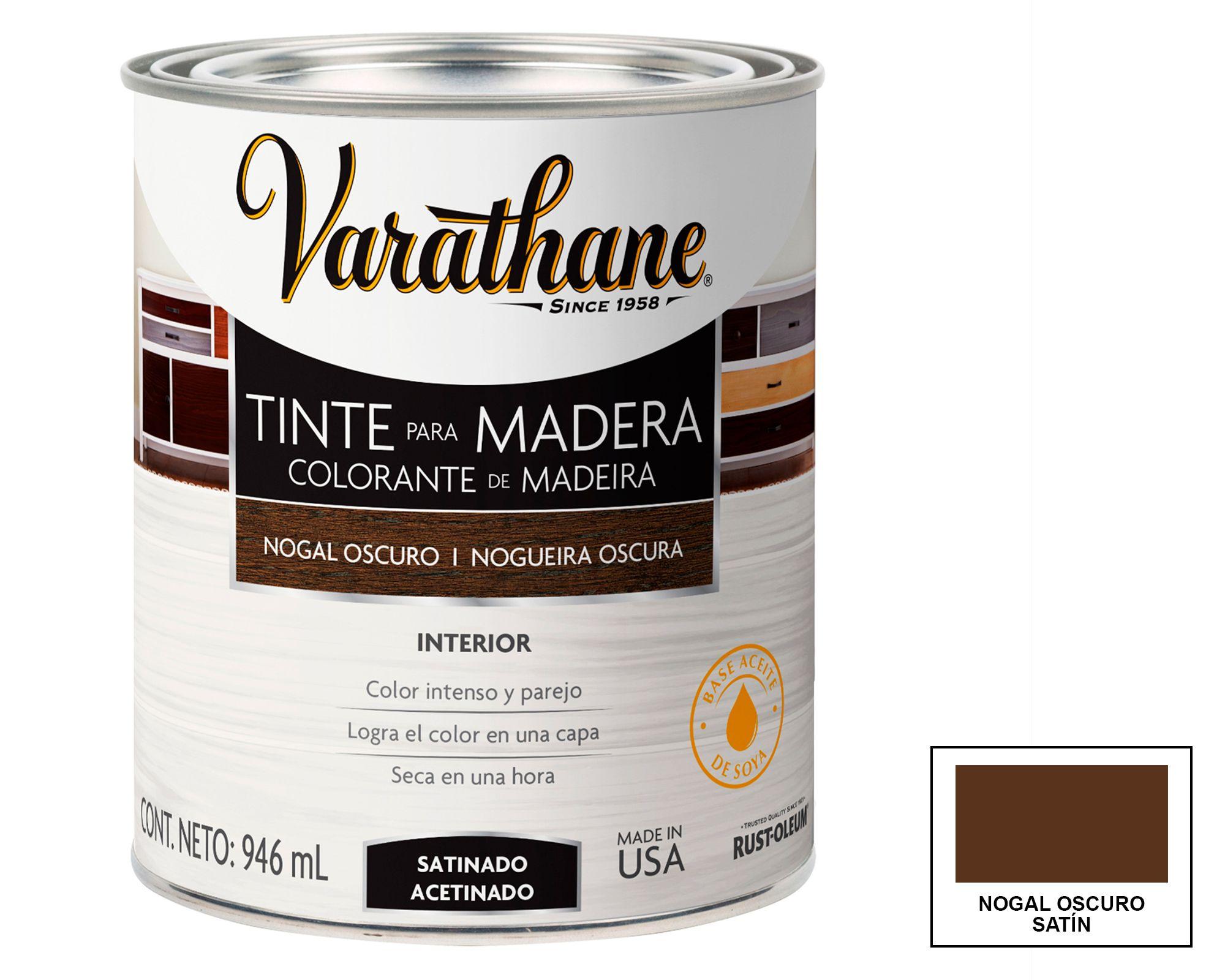 Tinte para madera 946 ml Varathane nogal oscuro satín-0