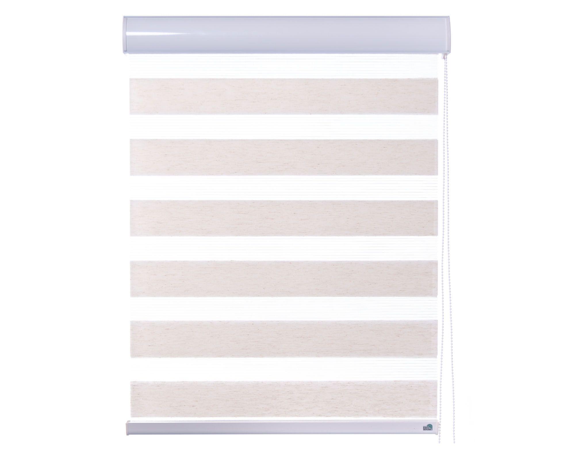 Cortina roller Dúo 120x200 cm Lino crema-0