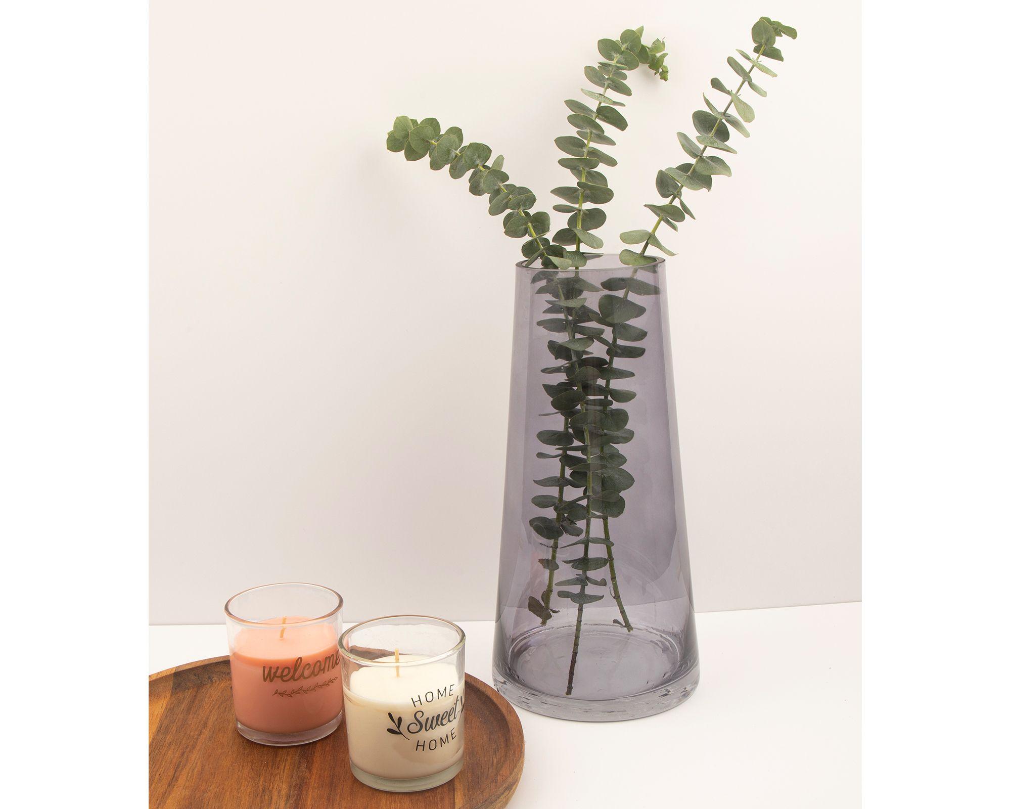 Florero 28 cm Cono gris-1