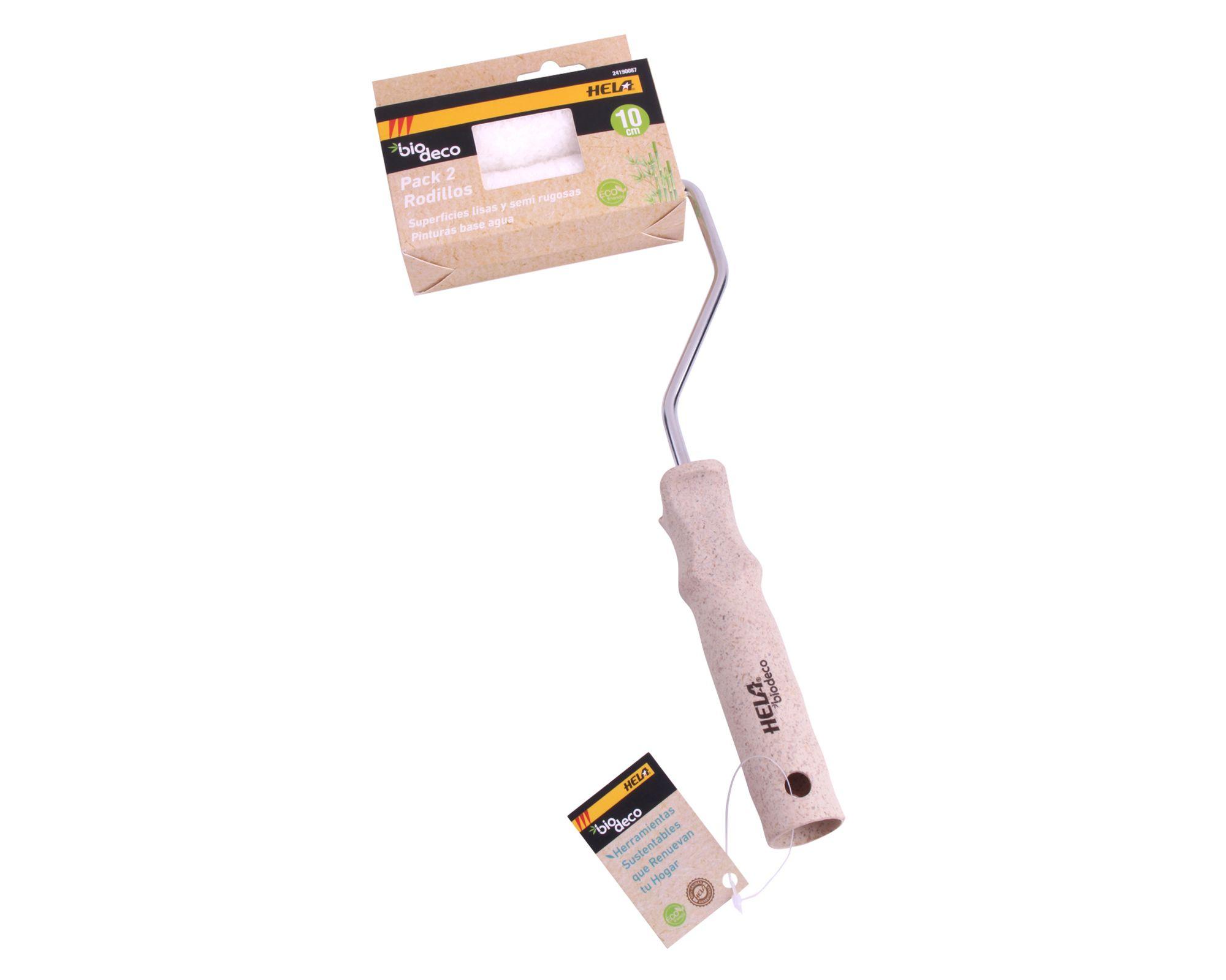Pack 2 mini rodillos Biodeco 10 cm blanco-1