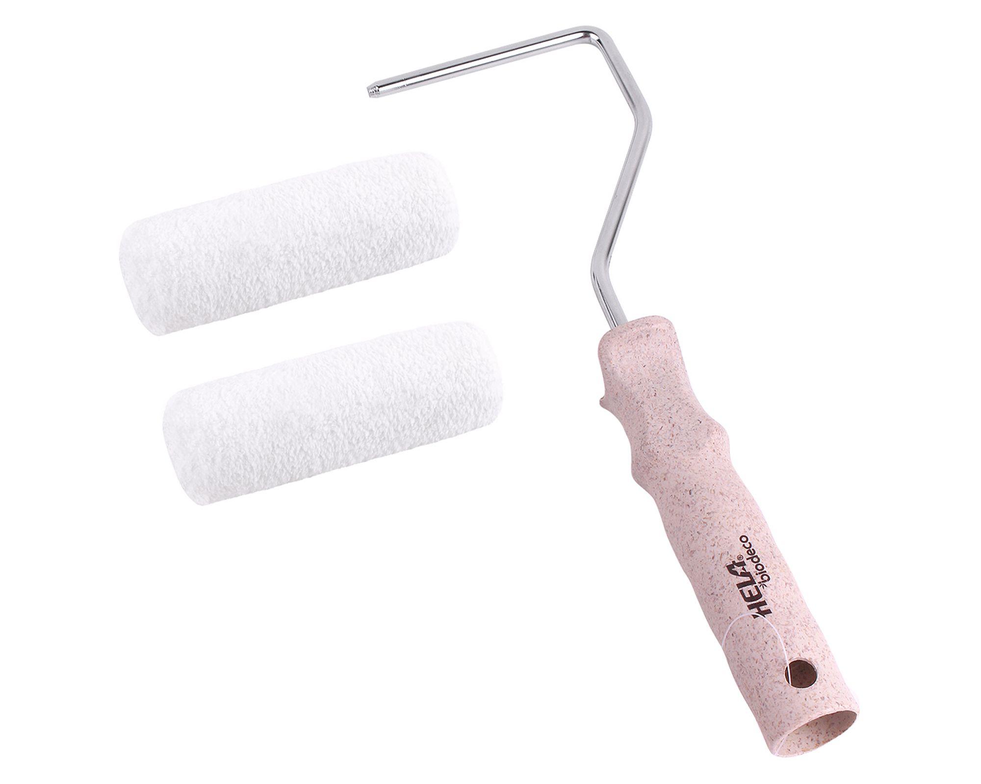 Pack 2 mini rodillos Biodeco 10 cm blanco-0