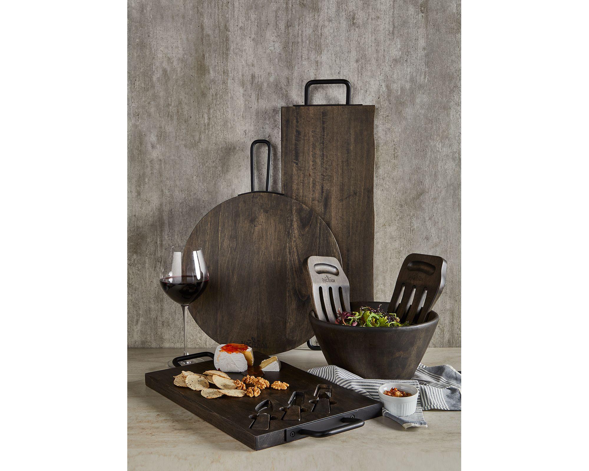 Tabla piqueo rectangular Dark wood-3
