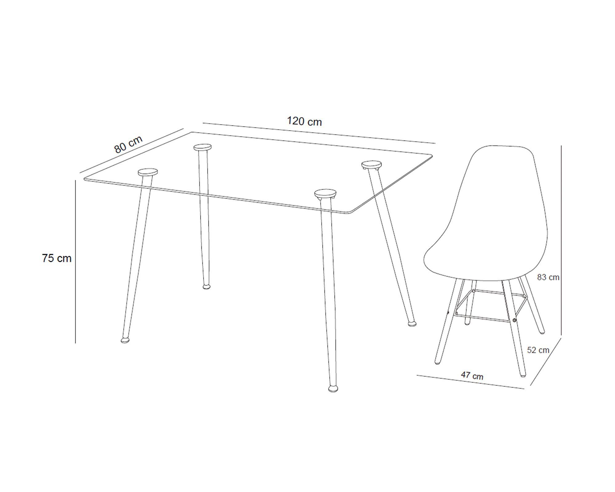 Comedor 4 sillas Dini 2.0-4