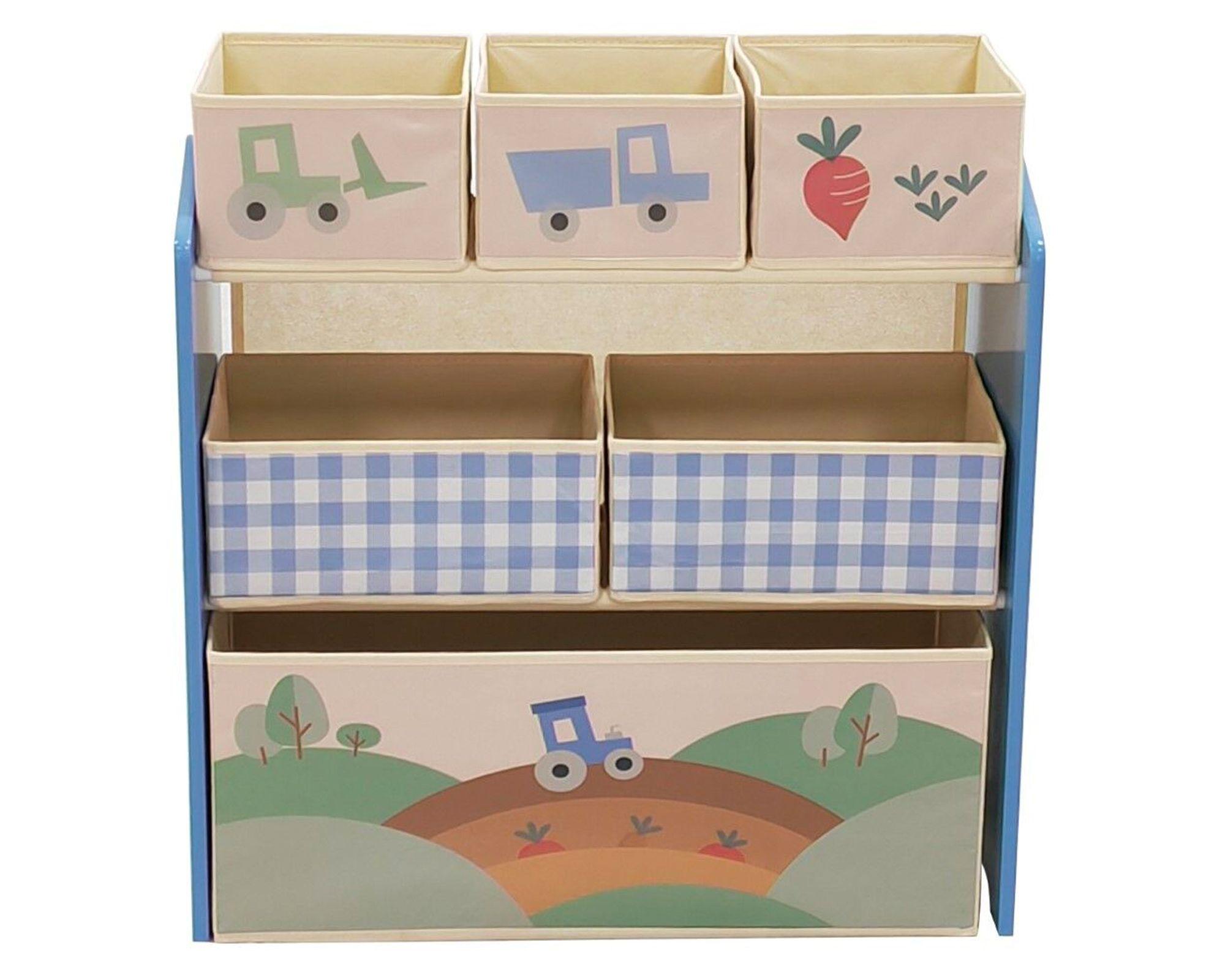Mueble infantil canastos Farmer trucks 60x63x30 cm-0
