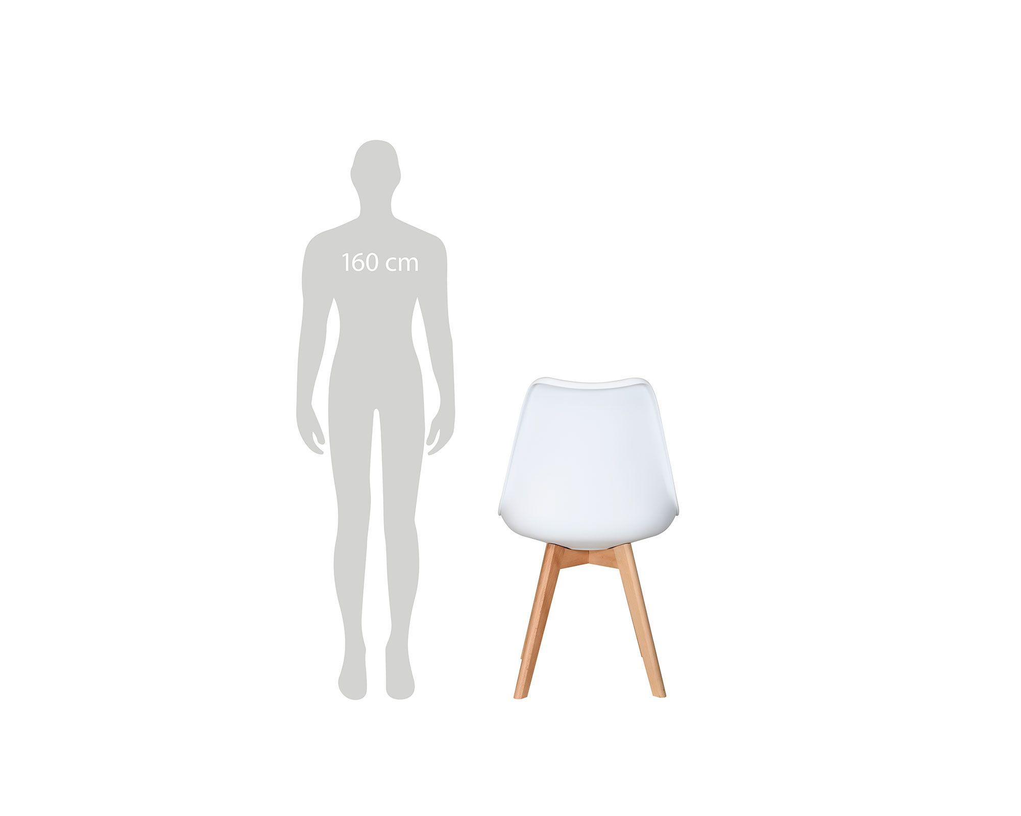 Silla Quille 80x47x54 cm blanco/natural-4
