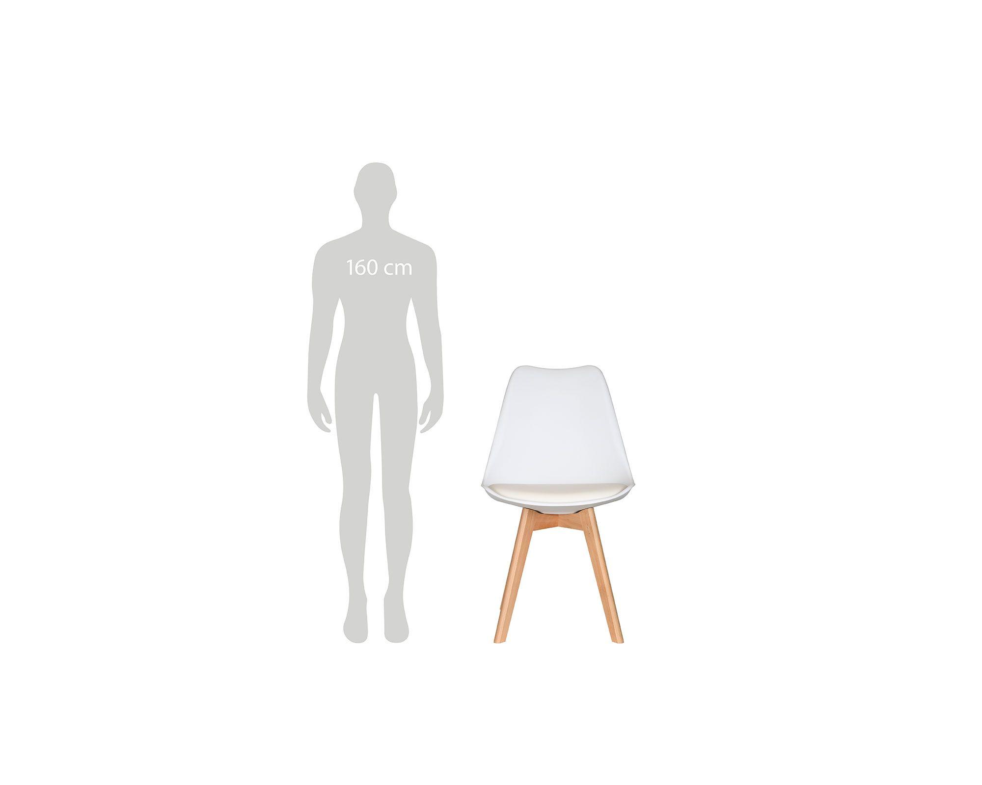 Silla Quille 80x47x54 cm blanco/natural-7