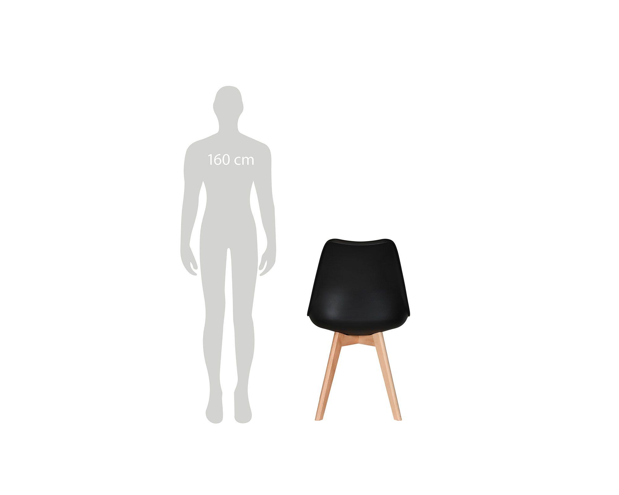 Silla Quille 80x47x54 cm negro-4