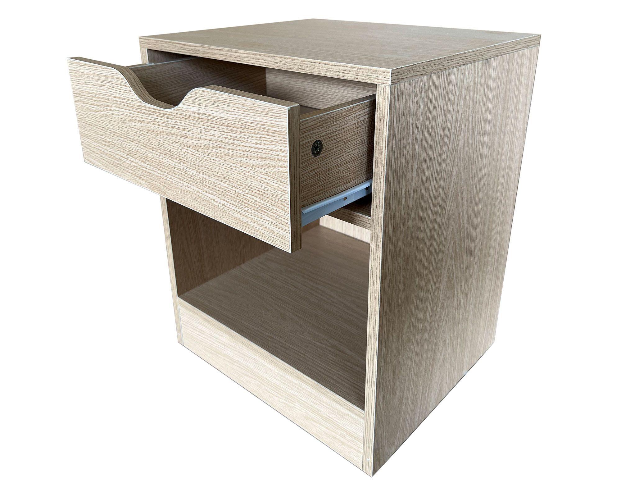 Velador 50x40x35 cm 1 cajón natural-2