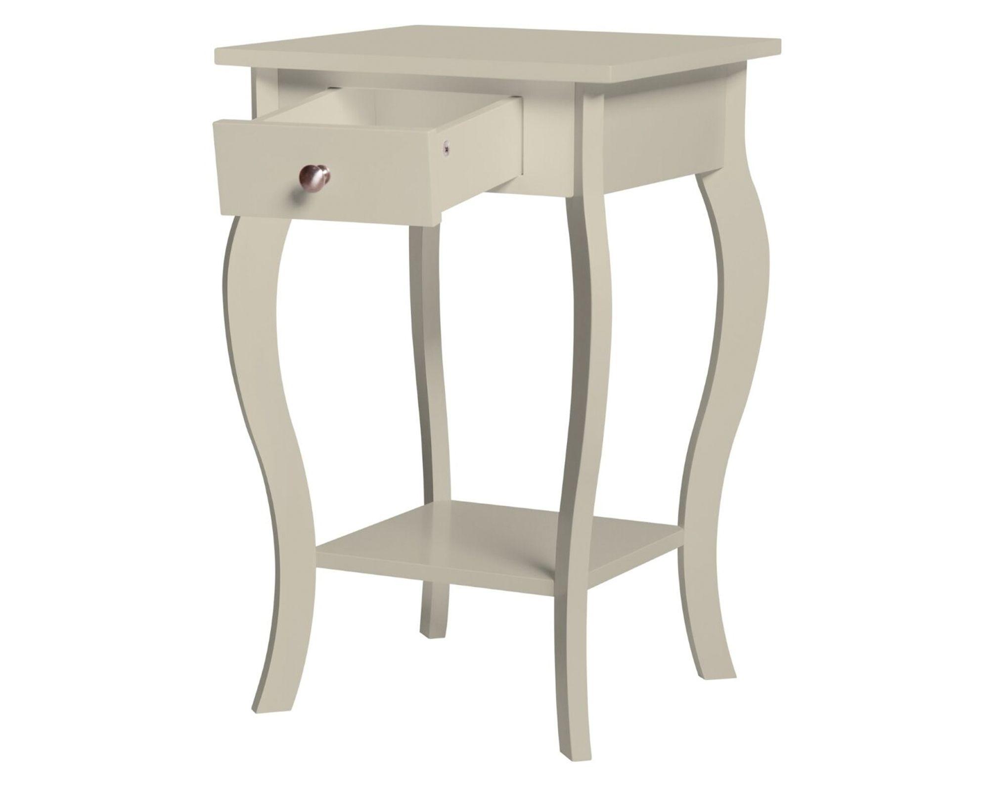 Velador Santa Lucia 60x38x38 cm 1 cajón beige-2