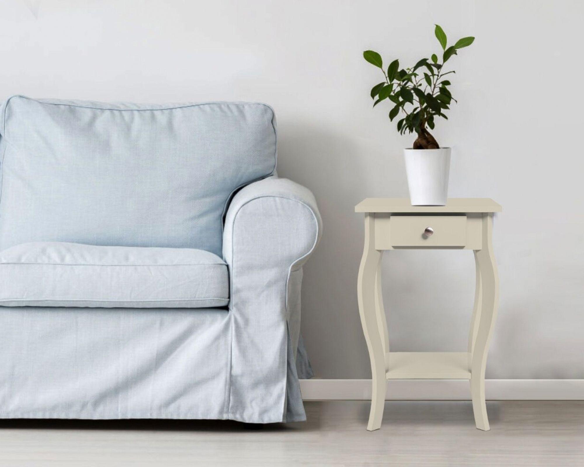Velador Santa Lucia 60x38x38 cm 1 cajón beige-4