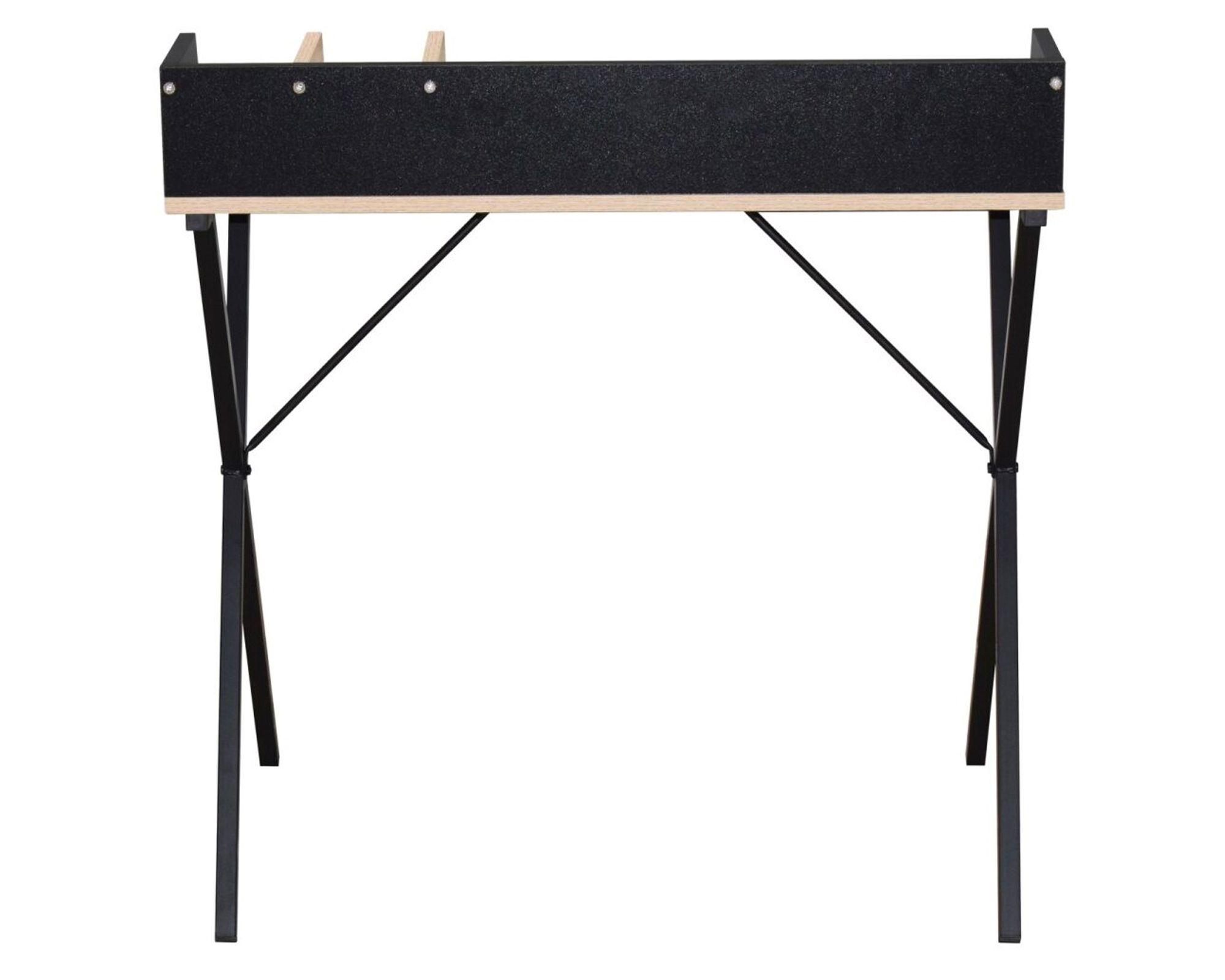 Escritorio Almora negro/natural 84x80x50 cm-2