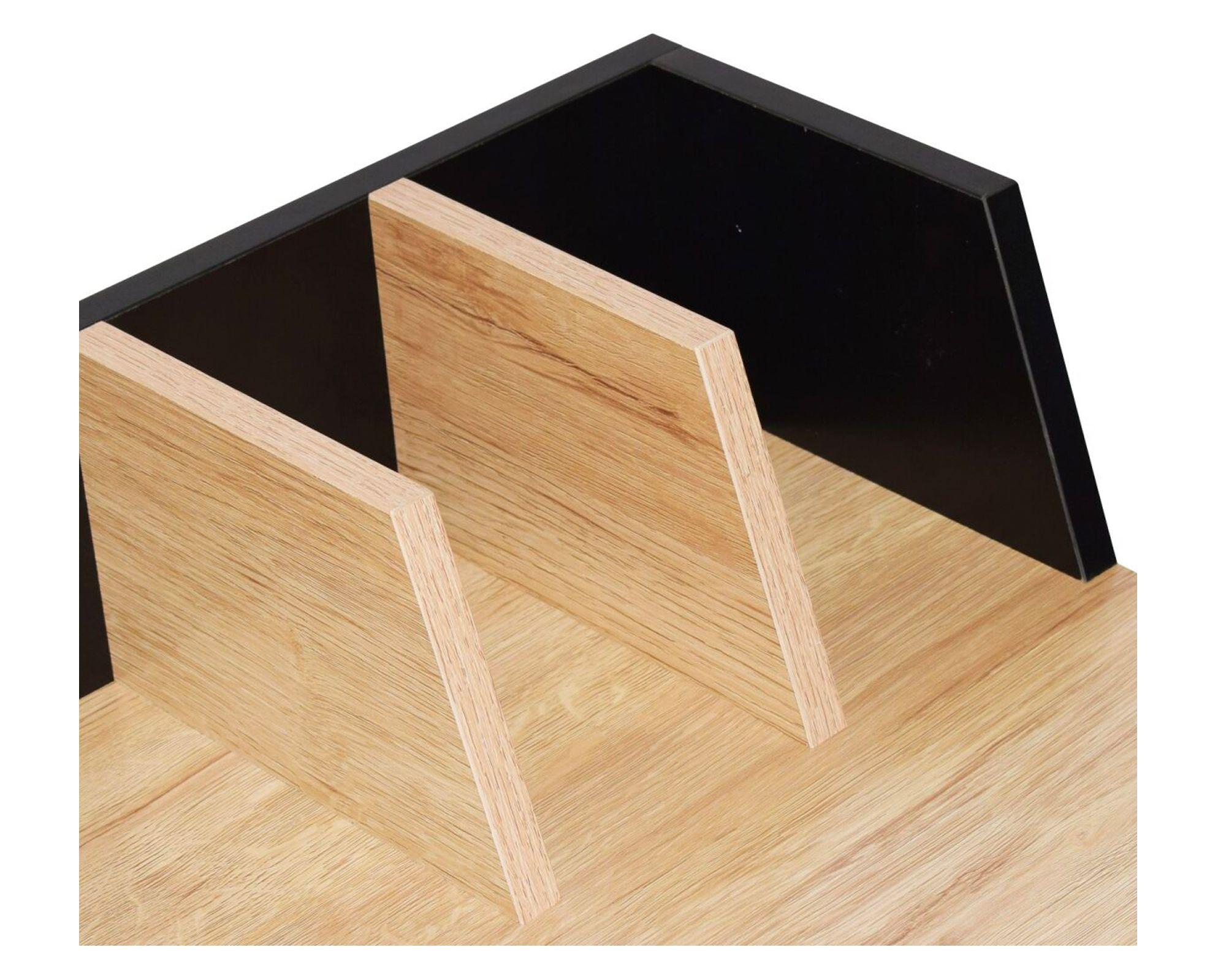 Escritorio Almora negro/natural 84x80x50 cm-4