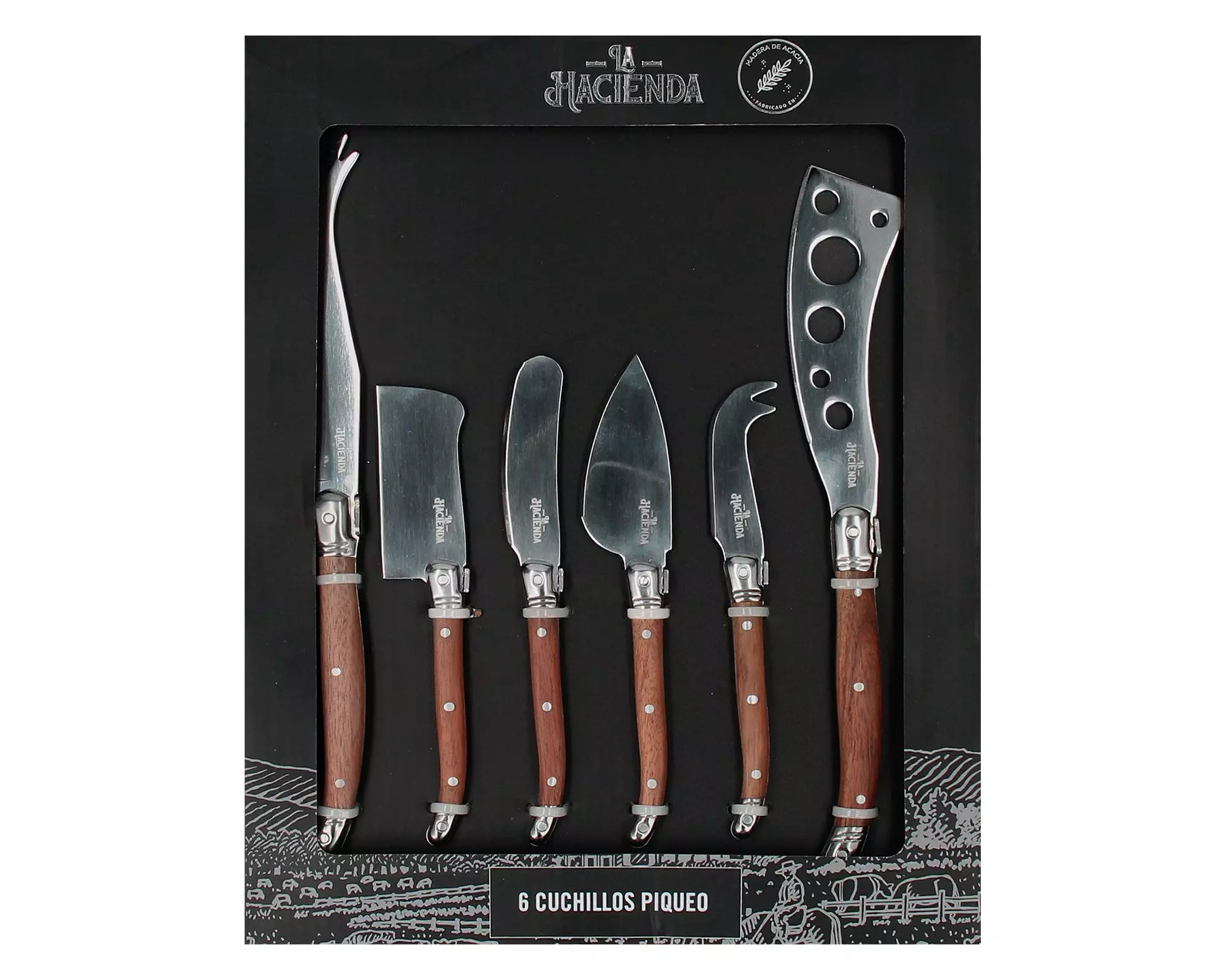 Cuchillo para queso 6 piezas-2