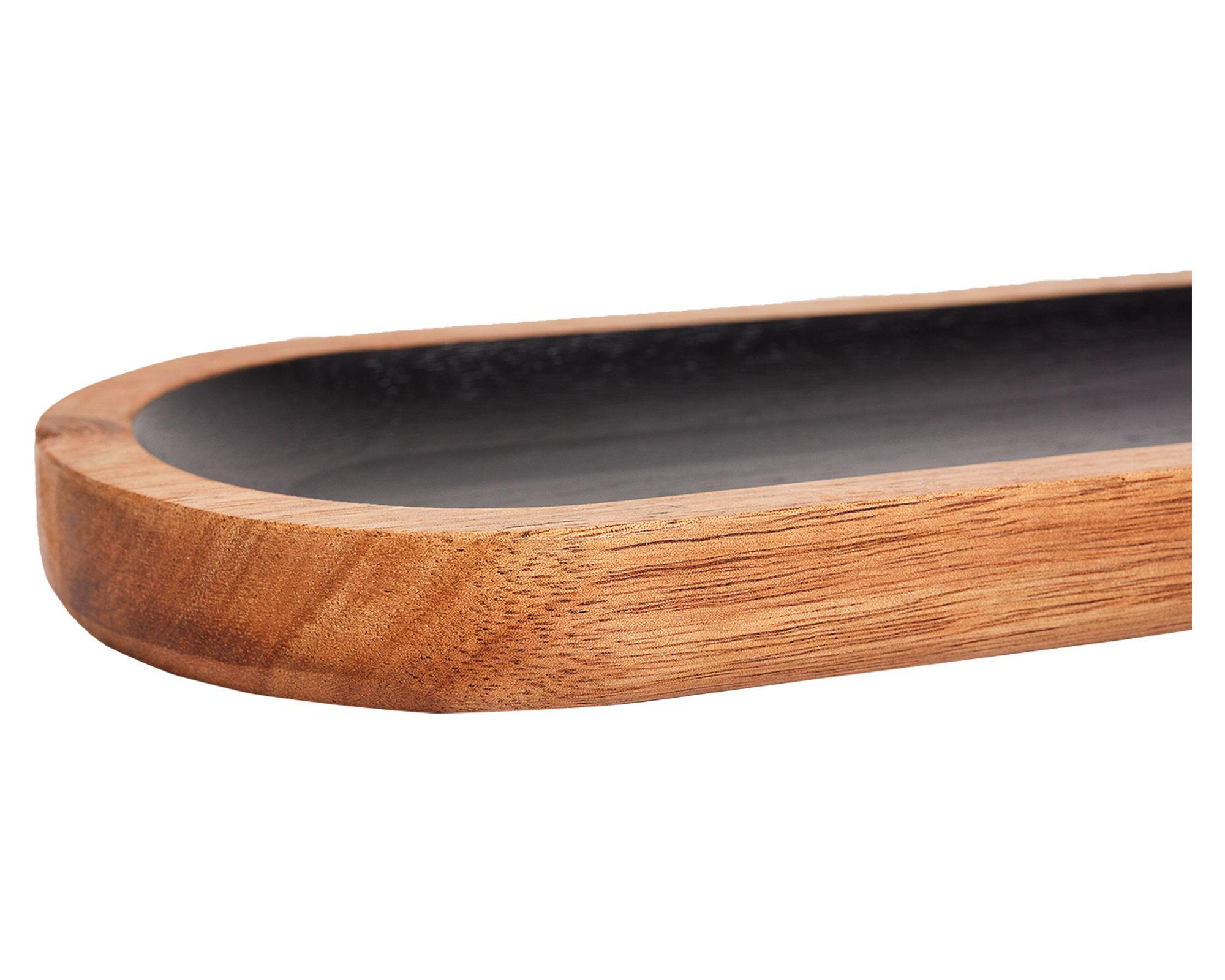 Plato servir 30x10 cm madera negro-2