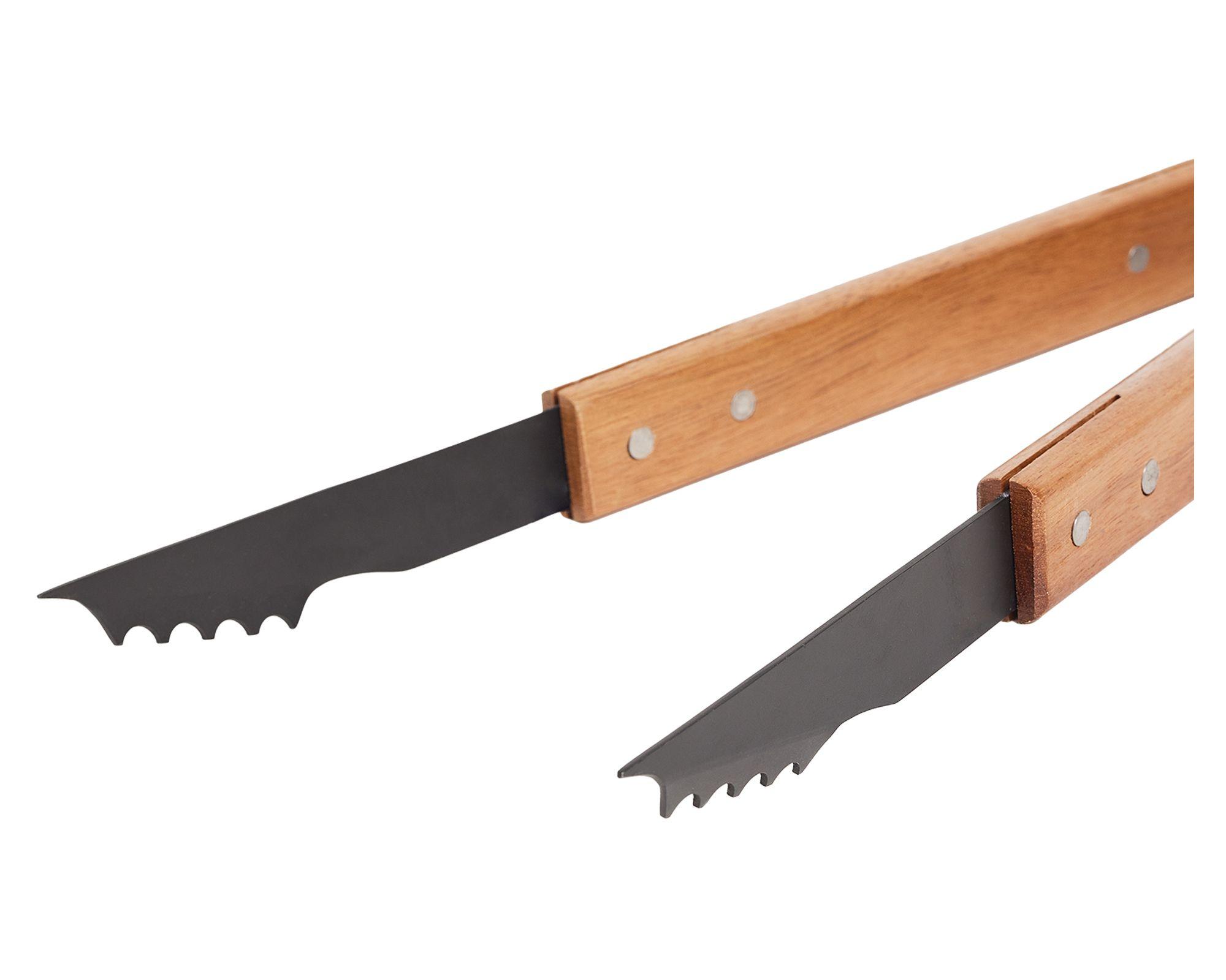 Pinzas asado 41x3.5 cm Acacia-2