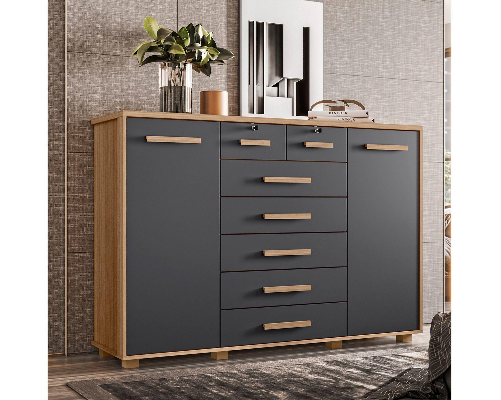 Cómoda 7 cajones Fontana gris-2