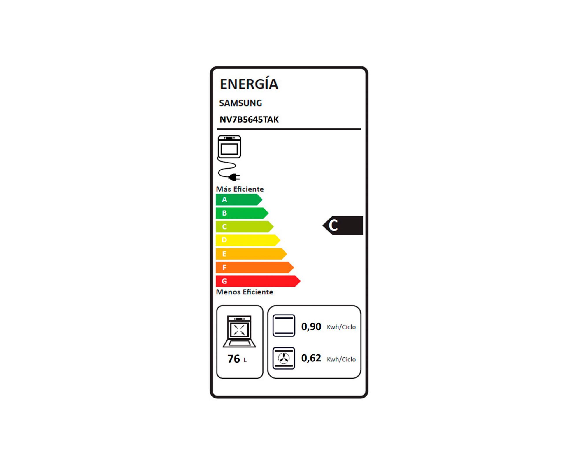 Horno eléctrico 76 litros NV7B5645TAK/ZS clean black-10