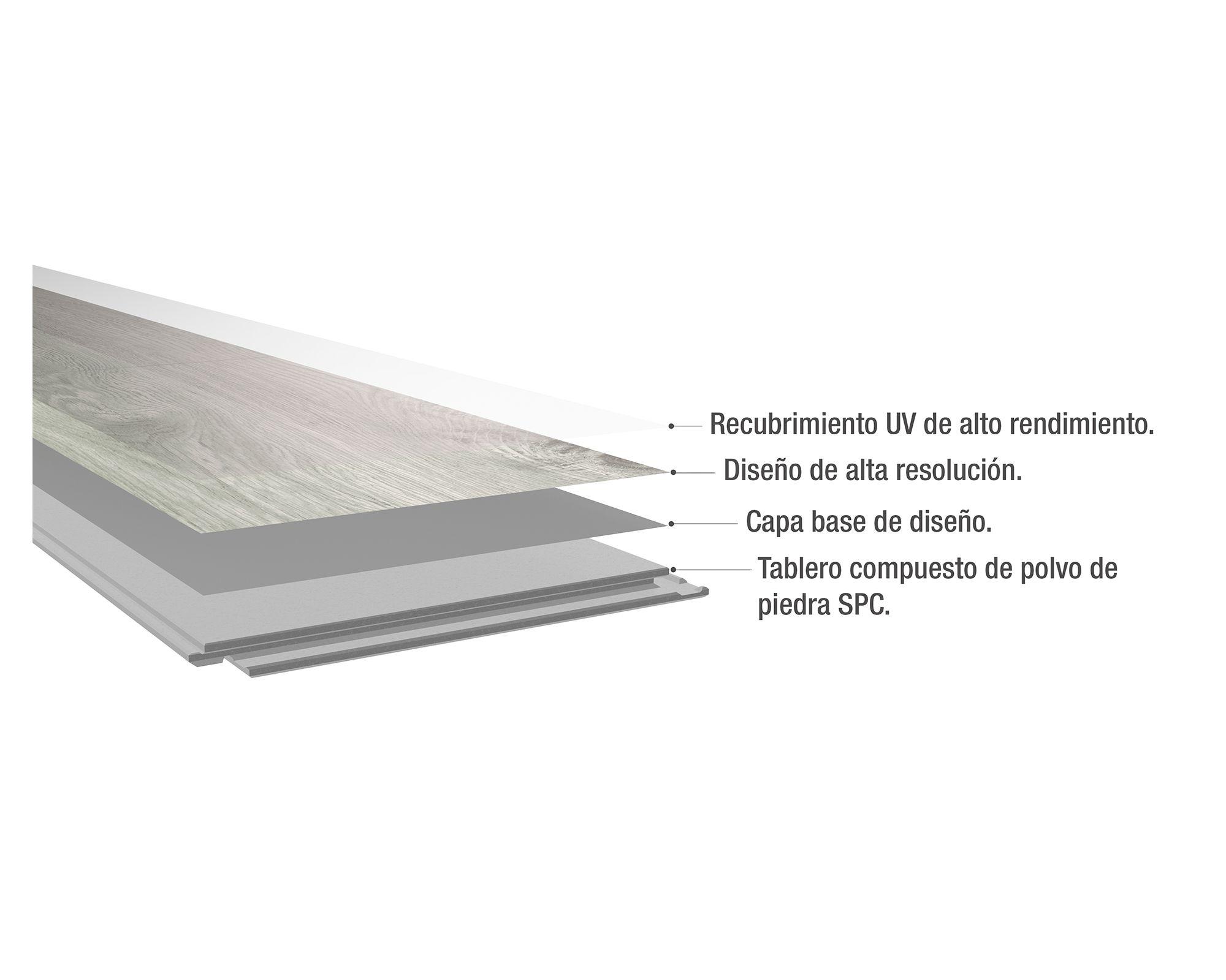 Piso vinílico SPC Solid Pro oak Oviedo 4 mm 3.02 m2-4