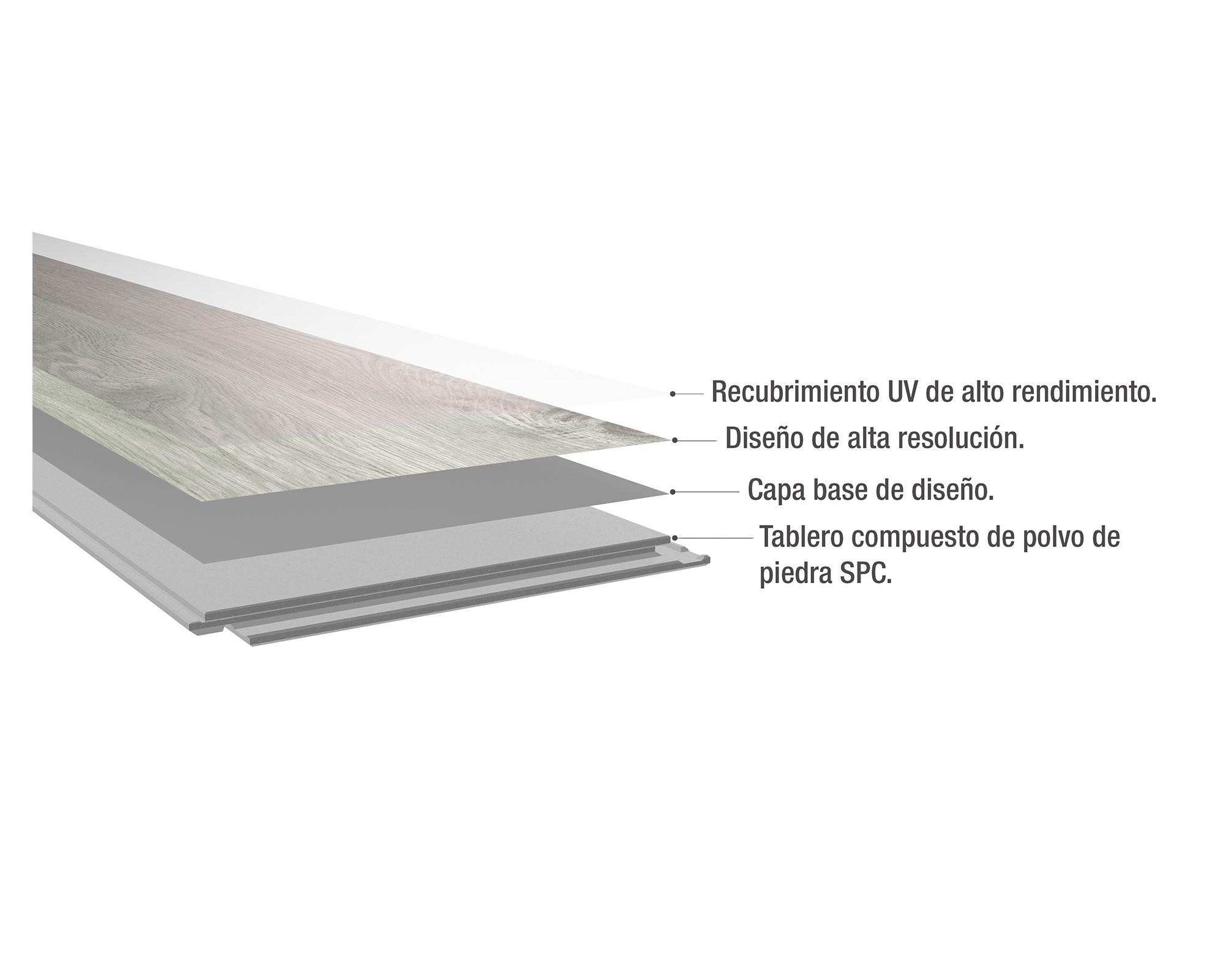 Piso vinílico SPC Solid Pro oak Lorca 4 mm 3.02 m2-4